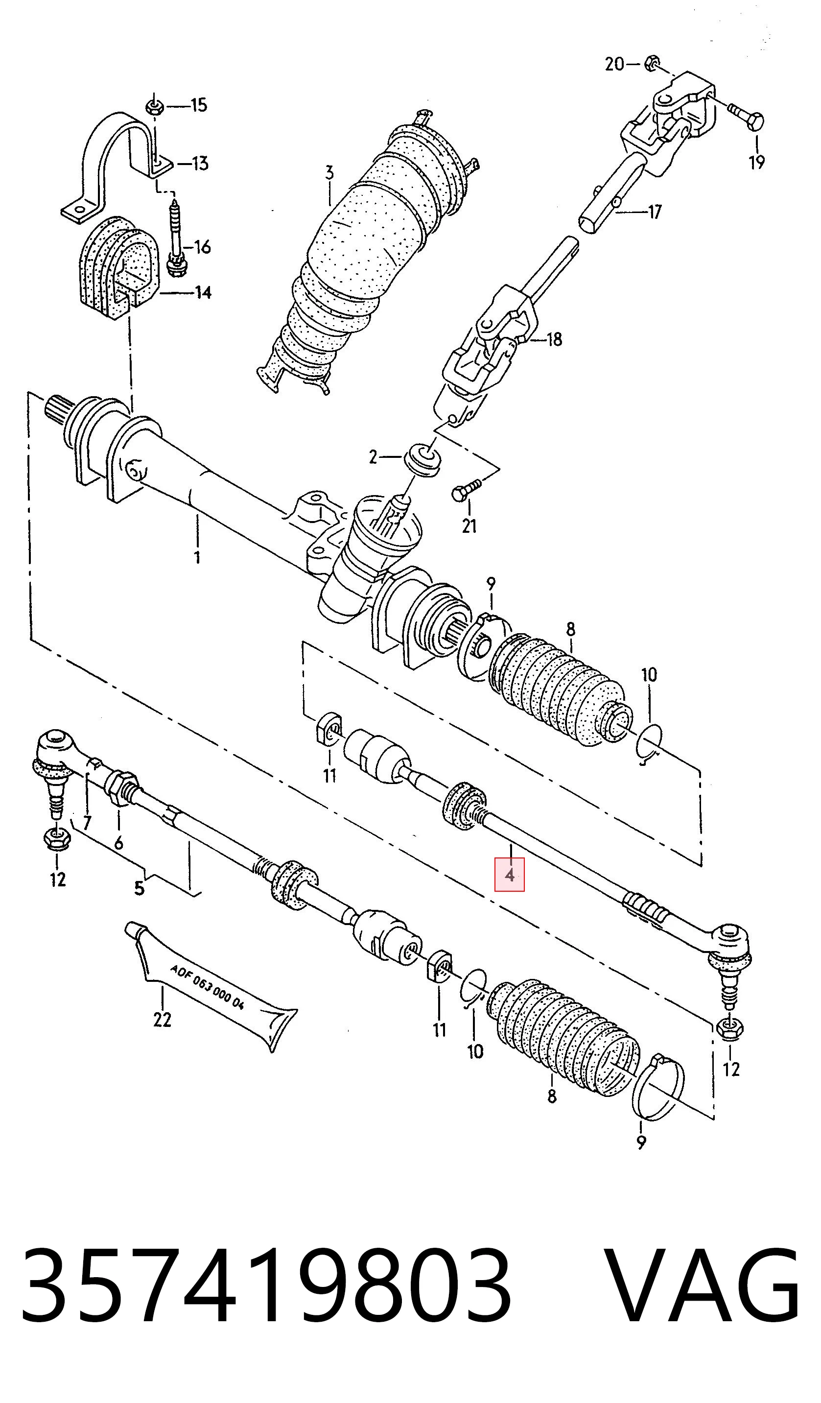 Купити V454 Polcar Тяга рульова в зборі, ліва