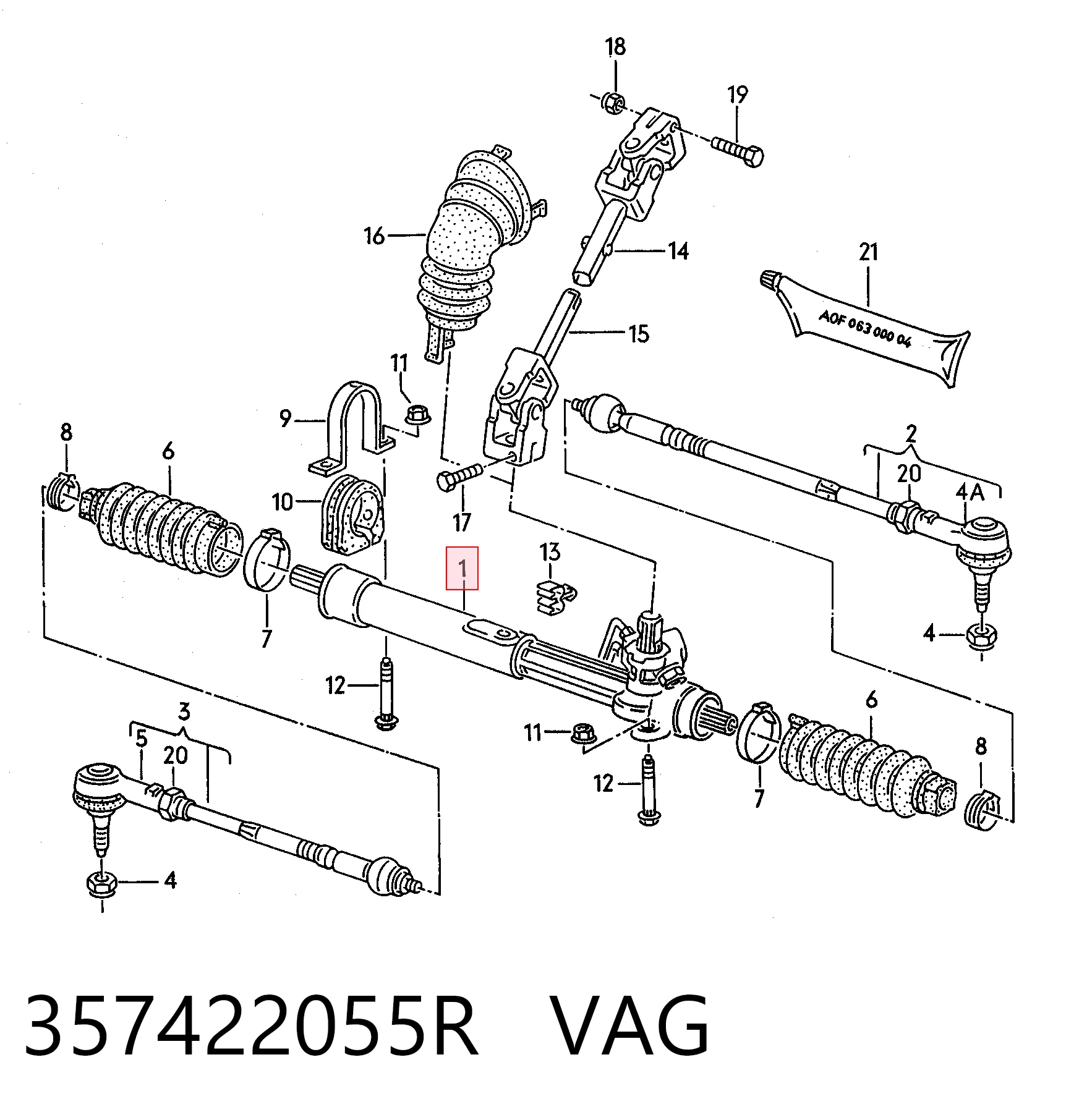 SGA465L Lenco Рейковий рульовий механізм