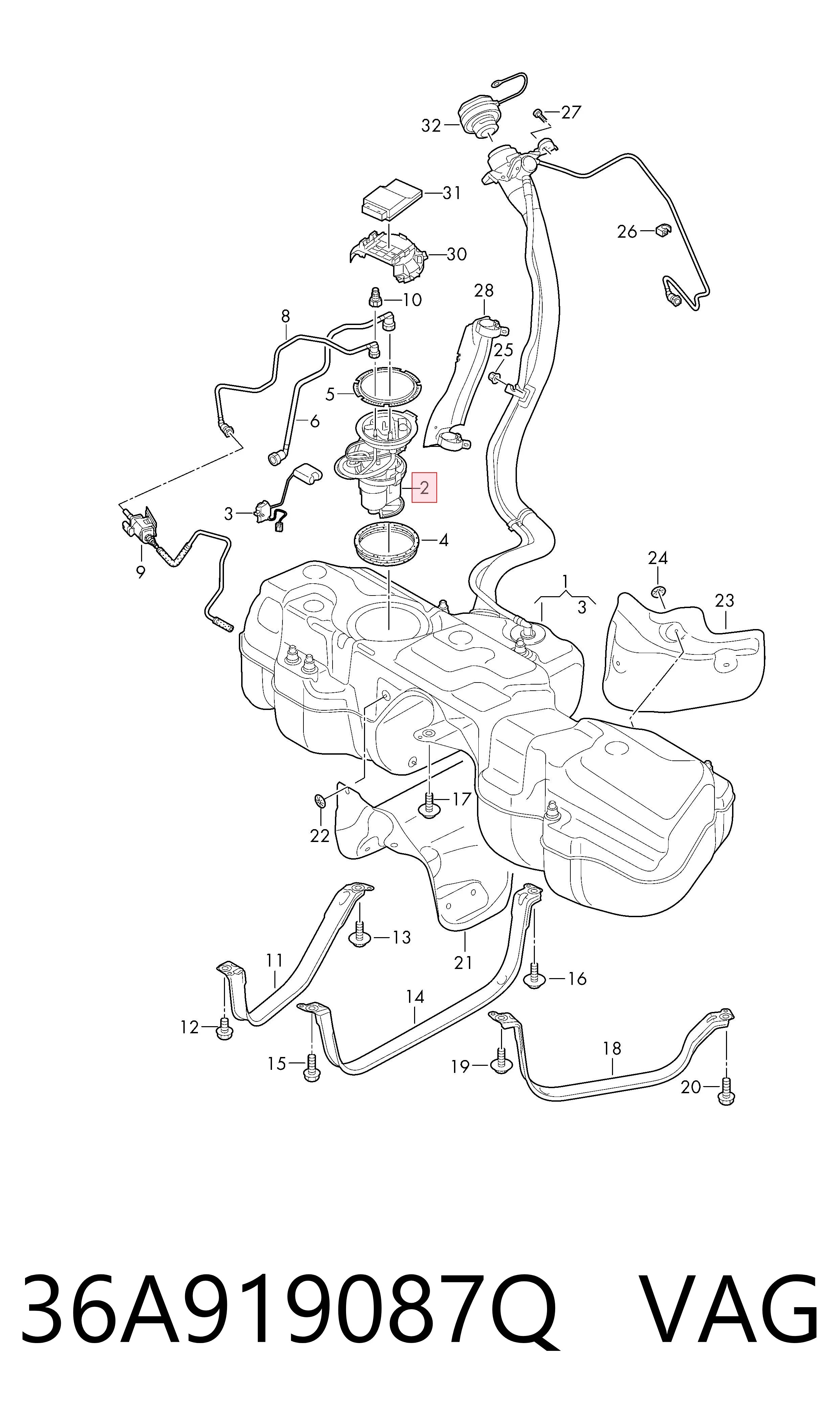36A919087Q VAG Електробензонасос