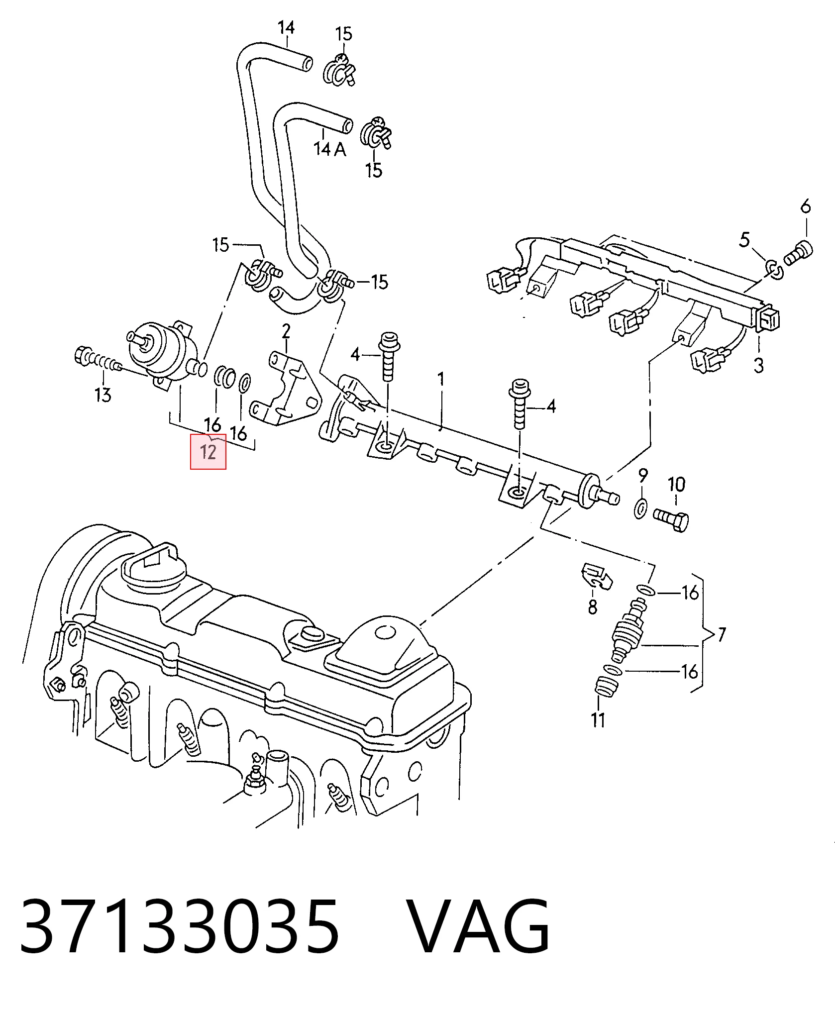 0280160747 BMW Регулятор тиску палива