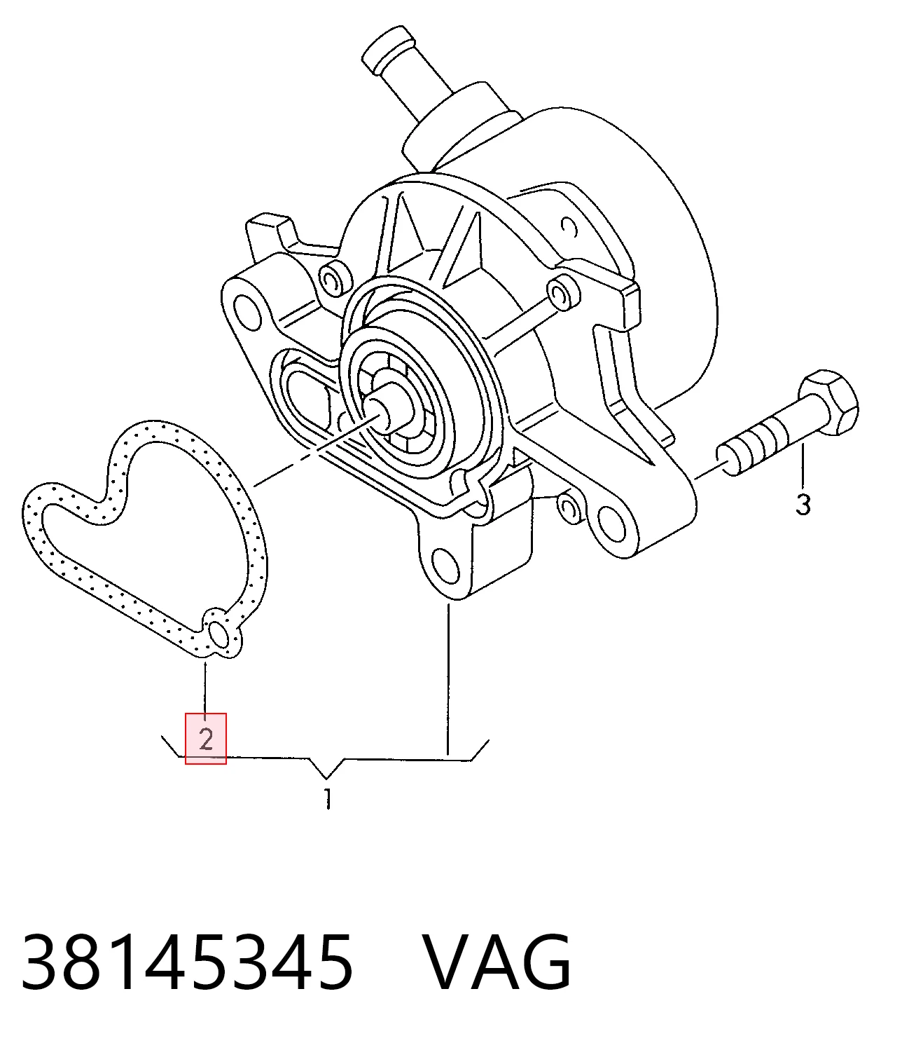 Прокладка вакуумного насосу 3L453001 AND