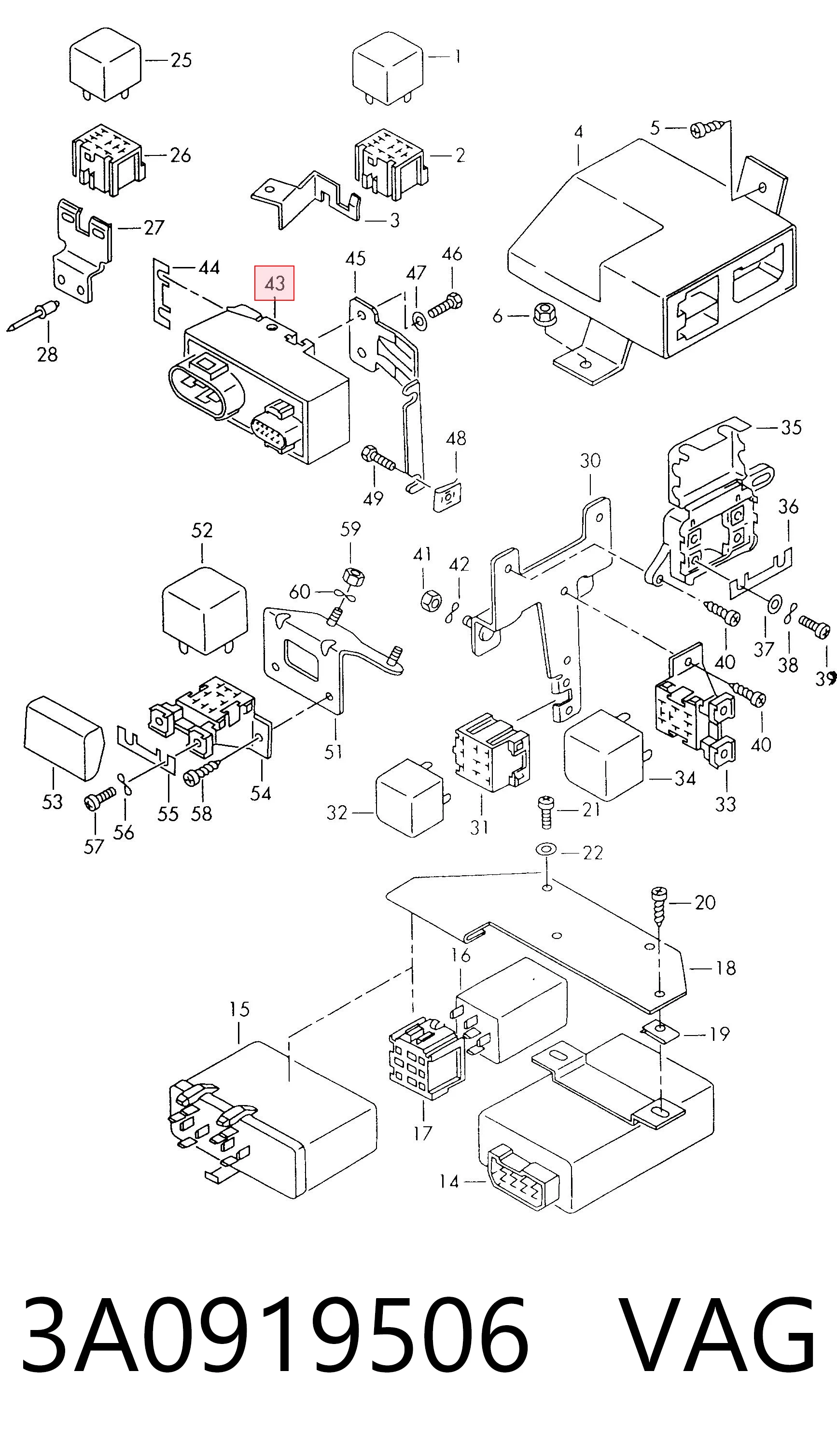 3A0919506 VAG Регулятор оборотів вентилятора охолодження, блок управління