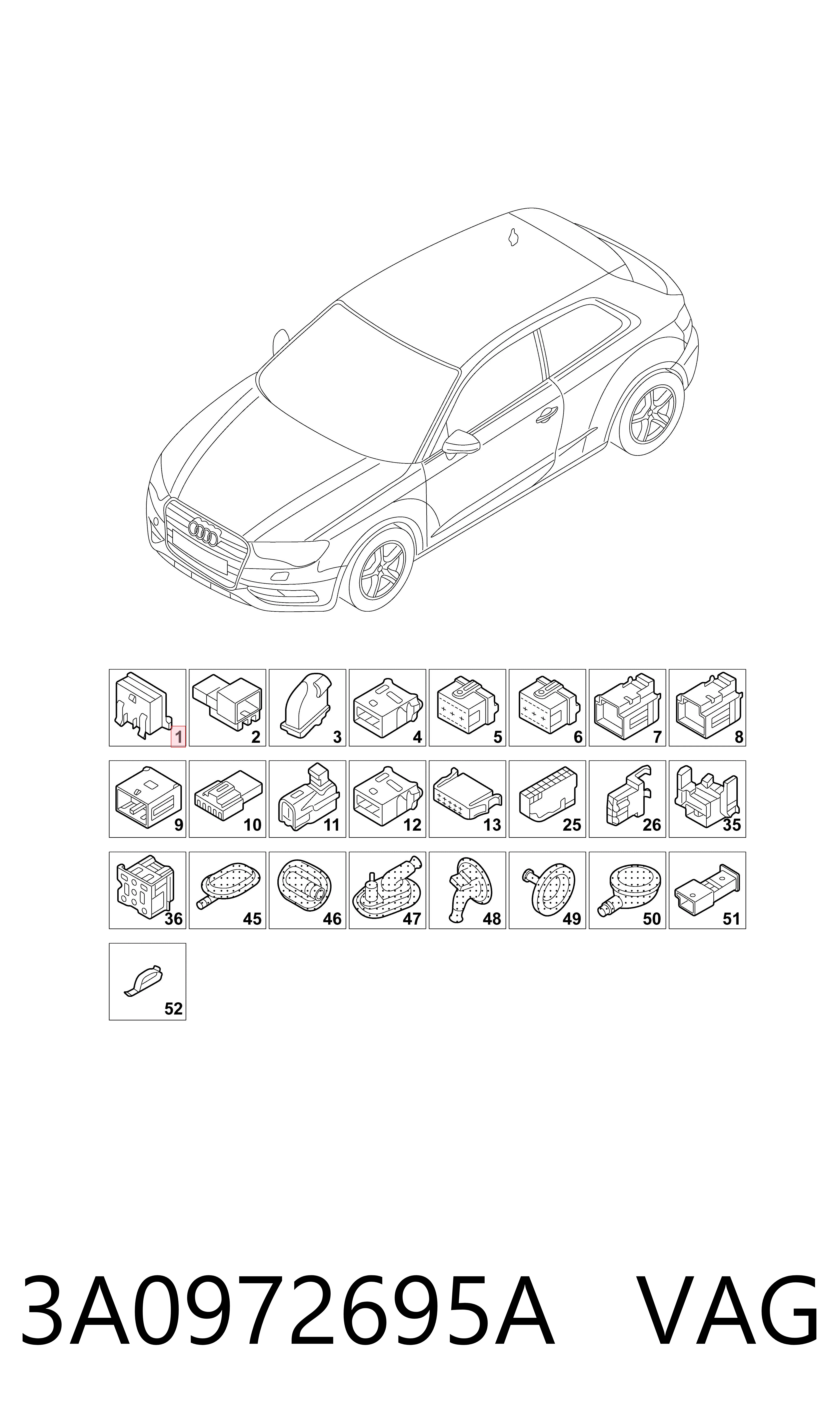  Bentley 3A0972695 ціна, від 1.42 USD