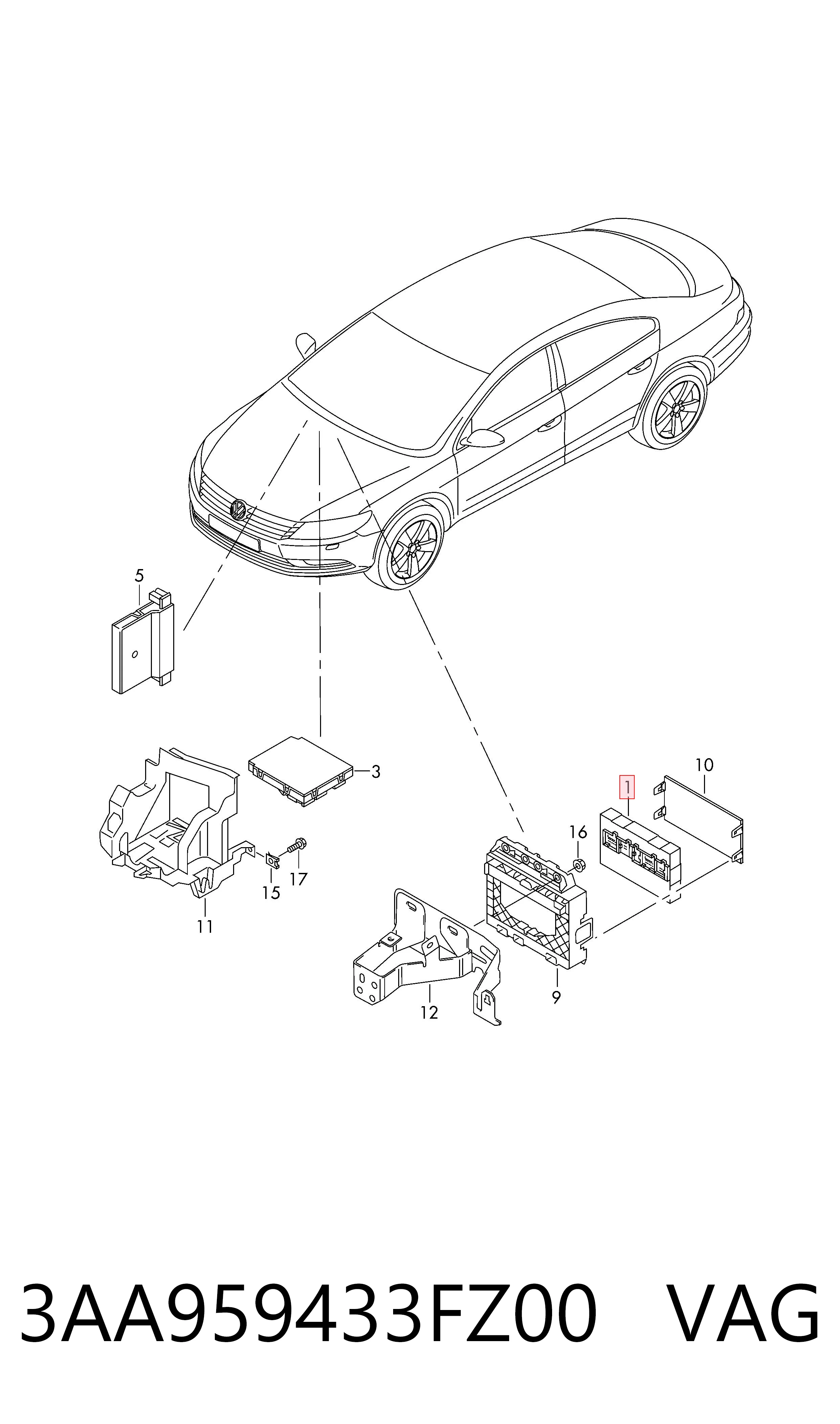Купити Блок комфорту Volkswagen Passat B7 365