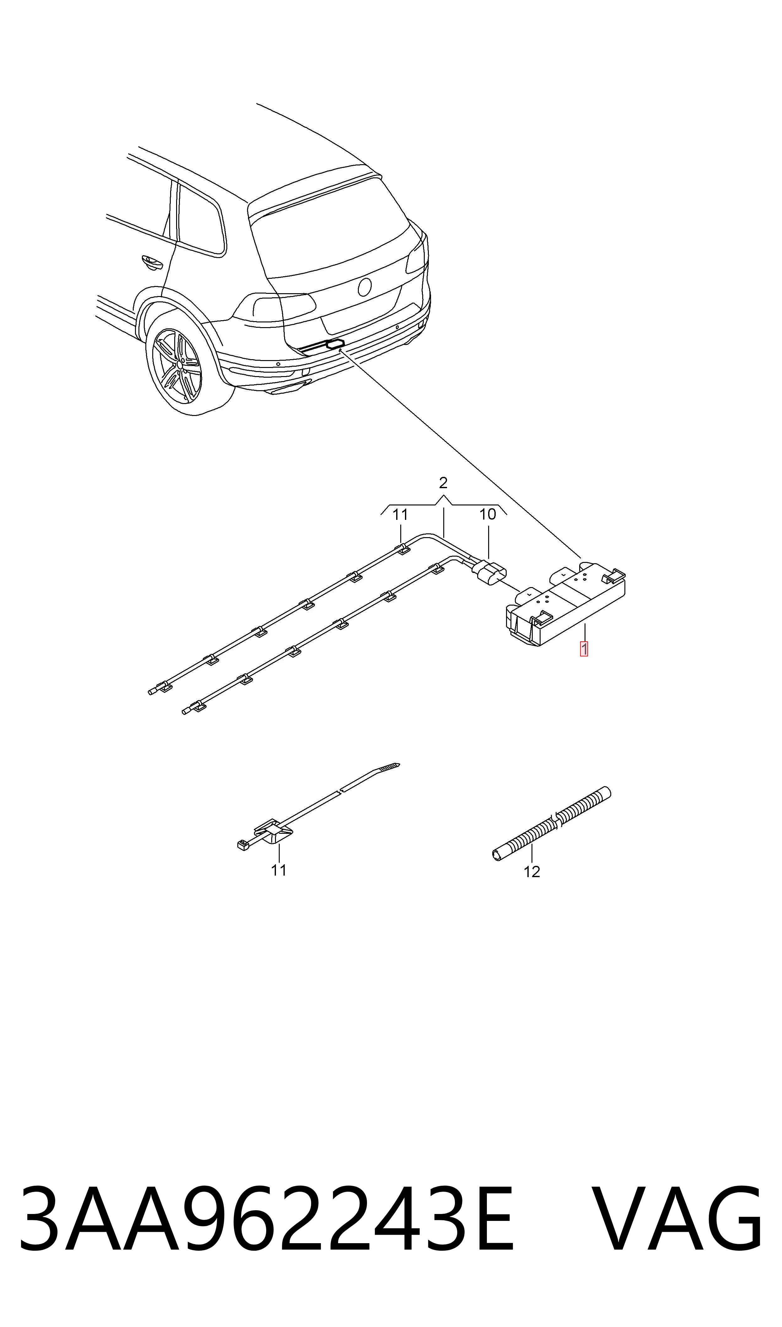  VAG 3AA962243E ціна, від 101.86 USD
