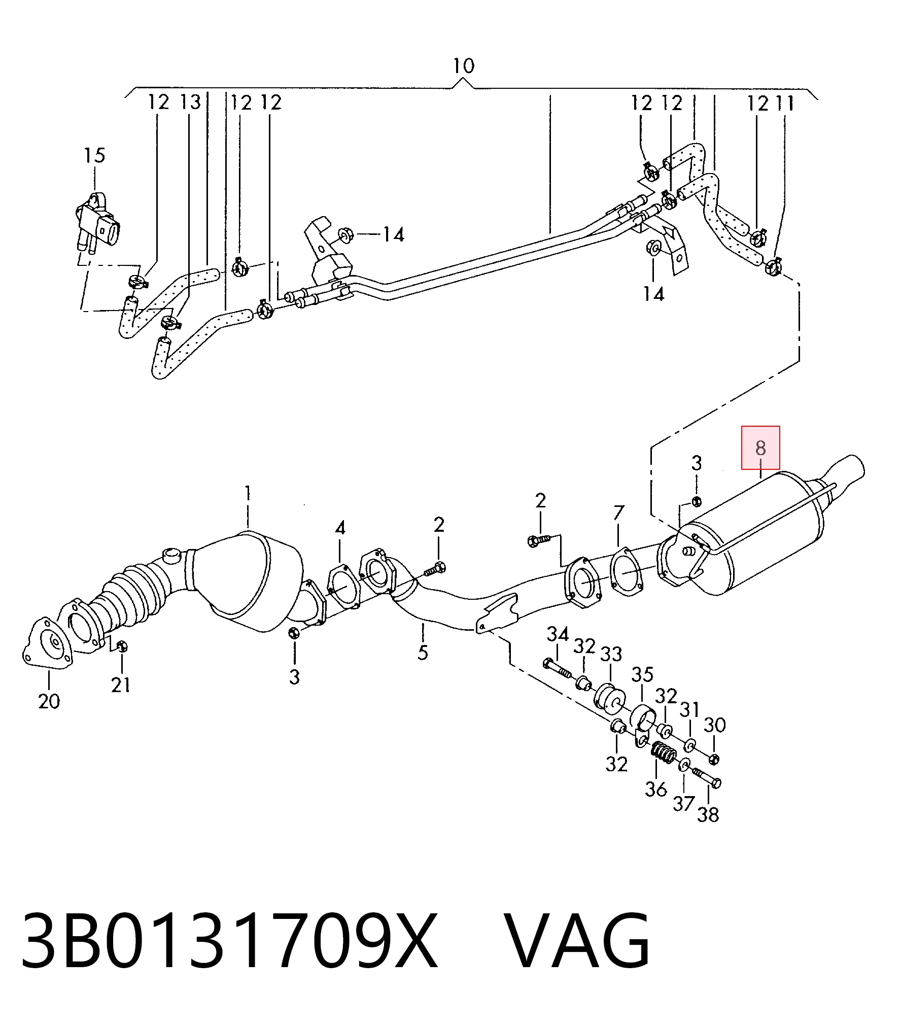 Купити Сажевый фільтр Volkswagen Passat B5 3B3