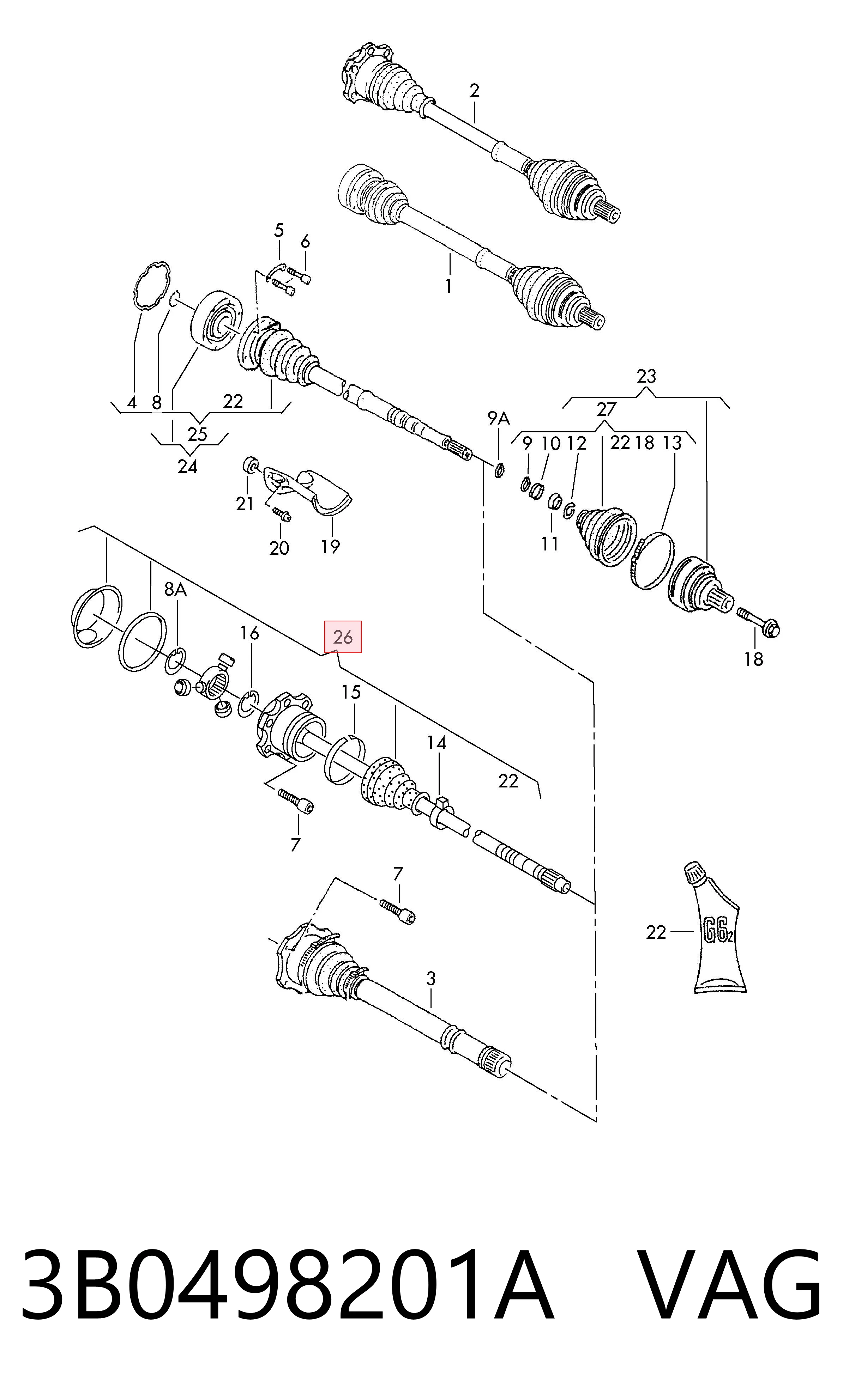 Купити 0023998 GKN-Spidan Пильник гранати внутрішній, правий