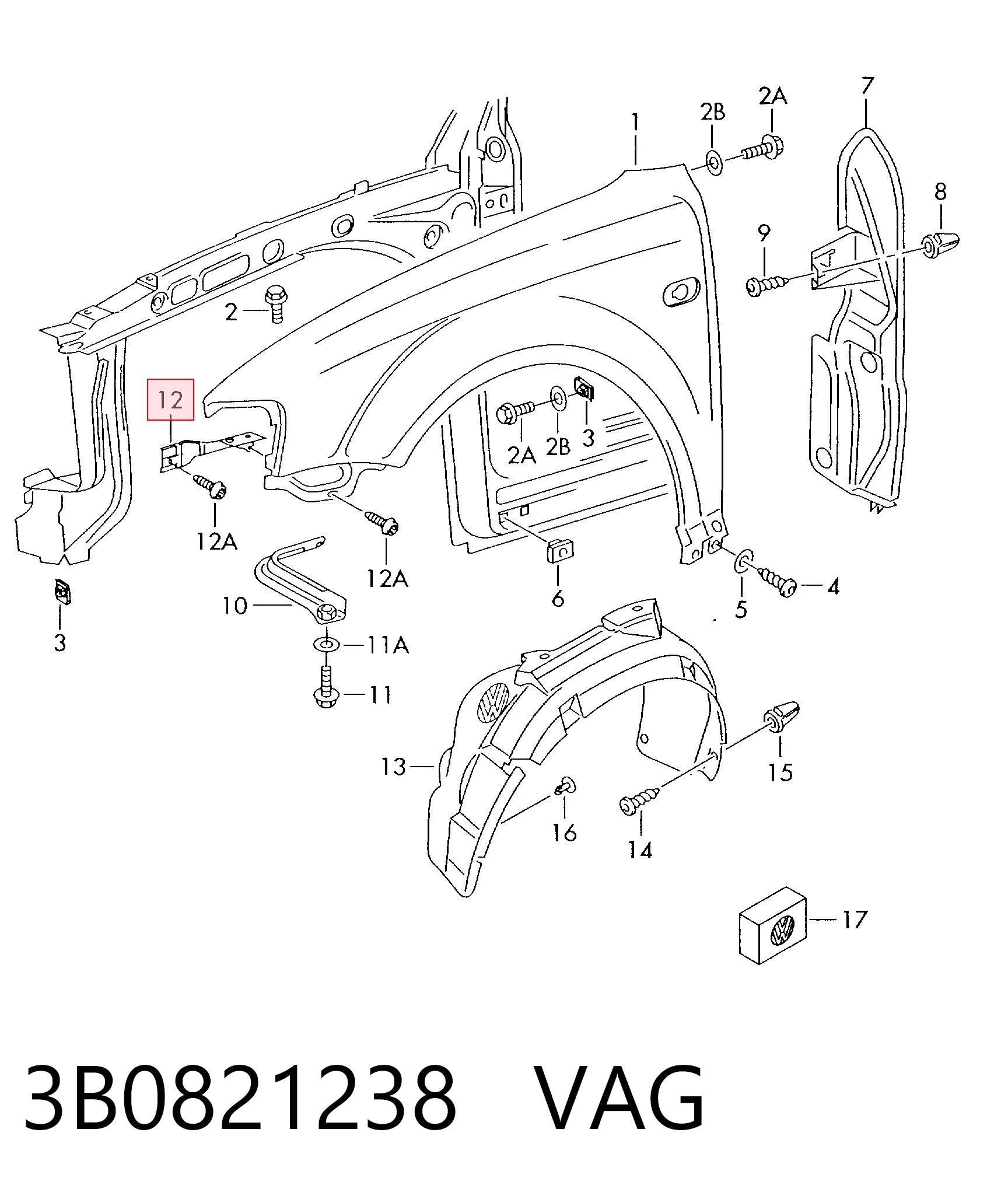 3B0821238 VAG 