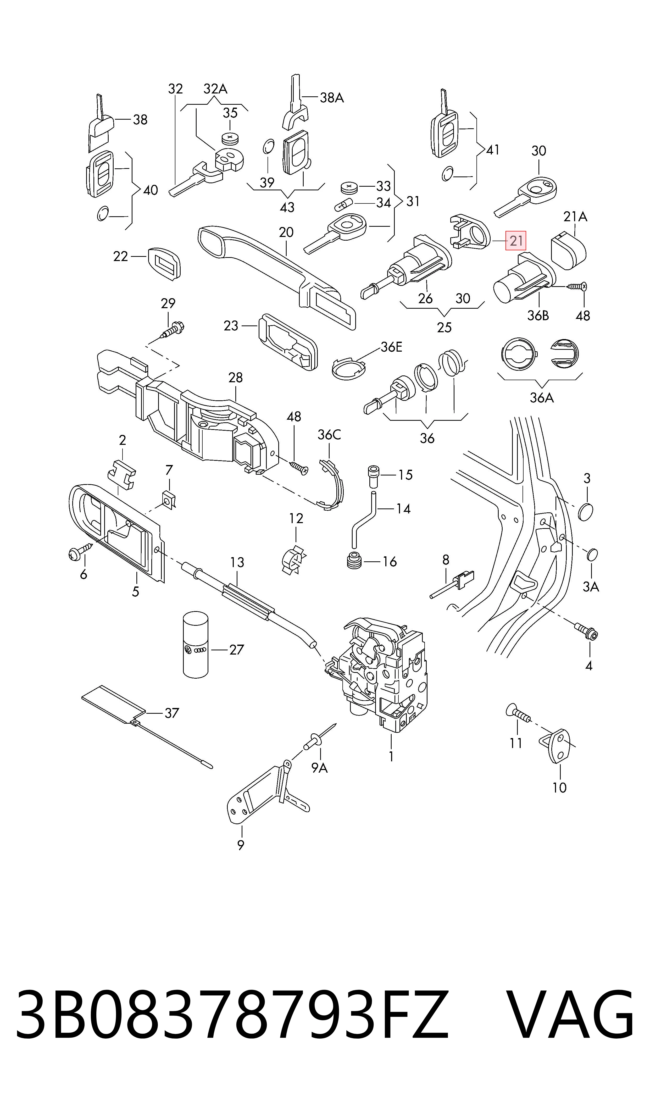 3B08378793FZ VAG 