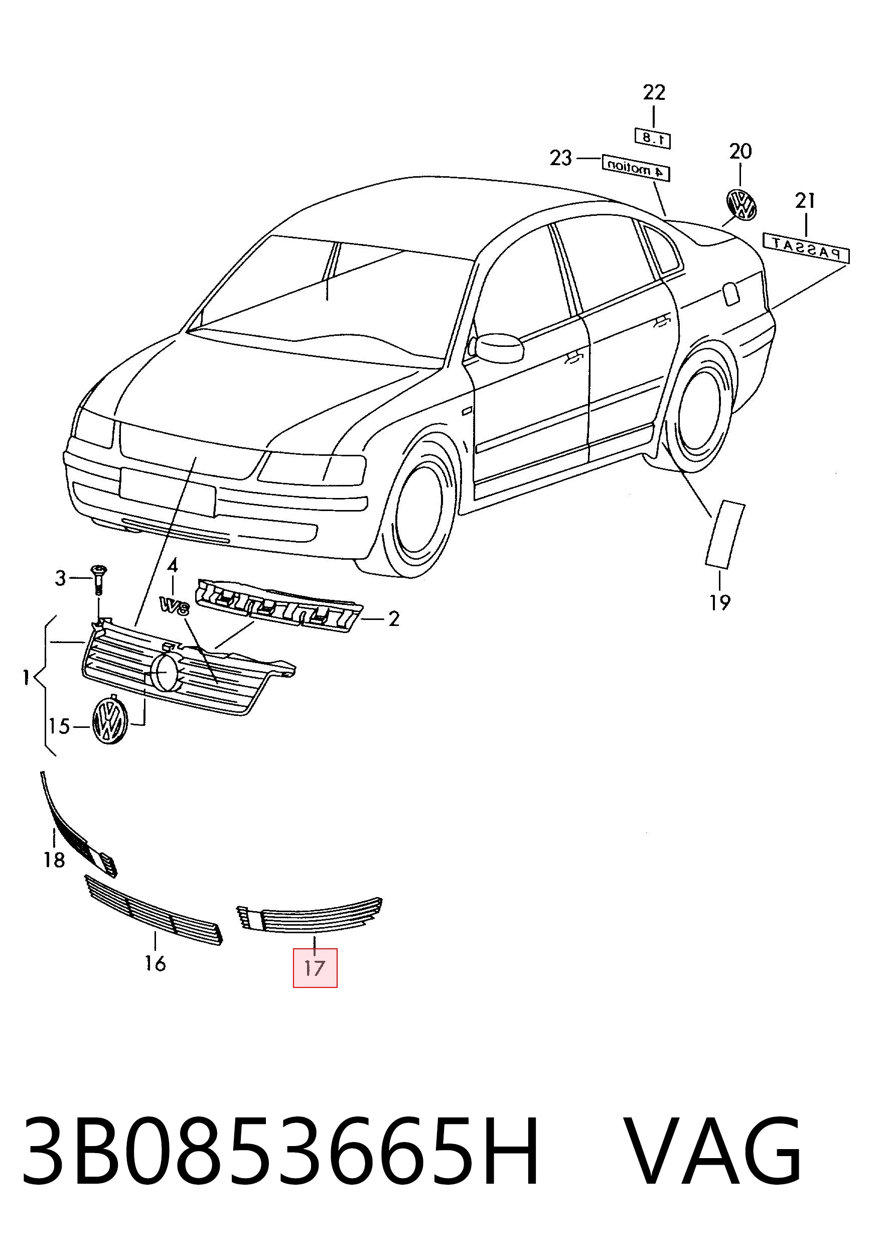 Заглушка під протитуманні фари, ліва Various VW1038104 ціна, від 6.35 USD