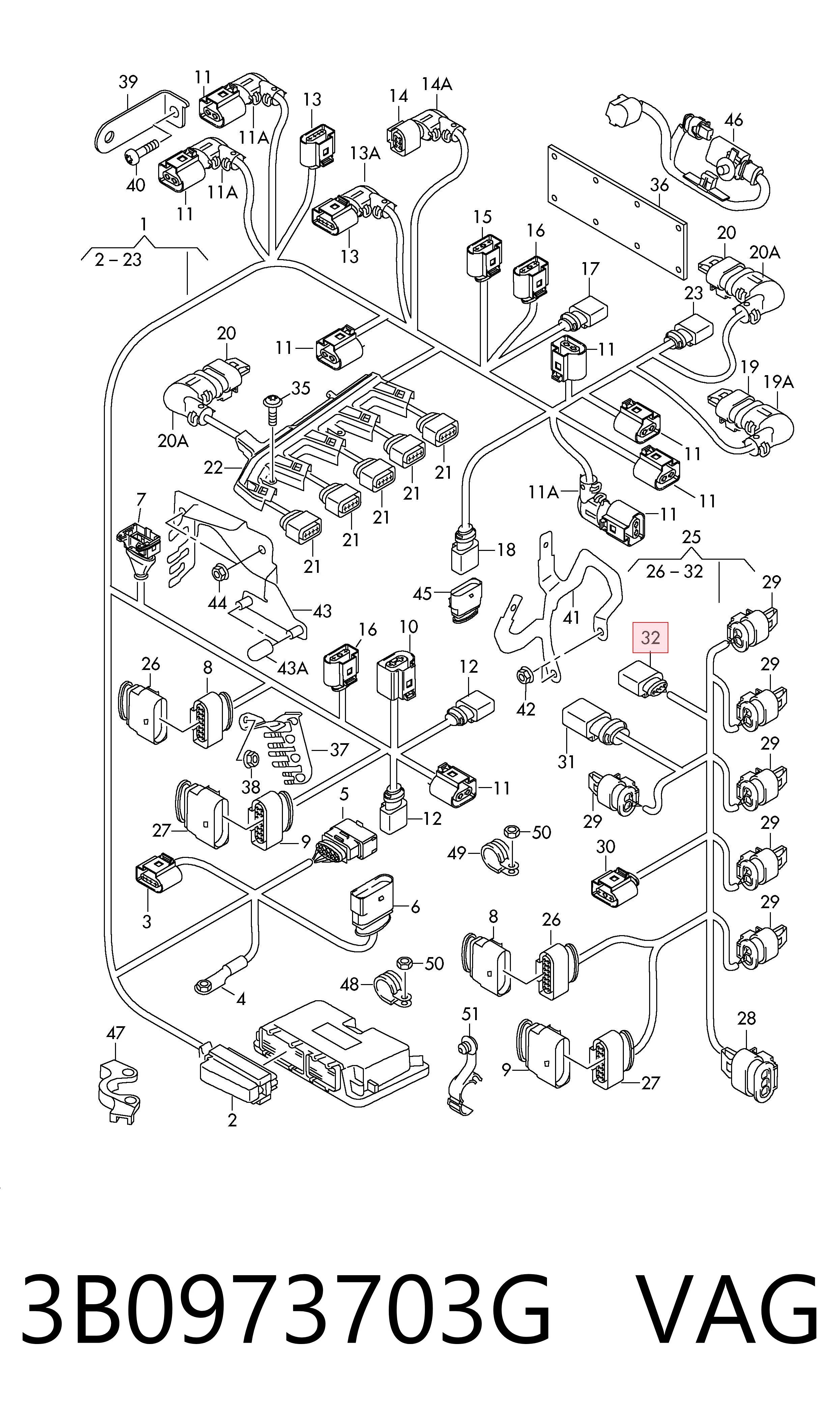  VAG 3B0973703G ціна, від 11.52 USD