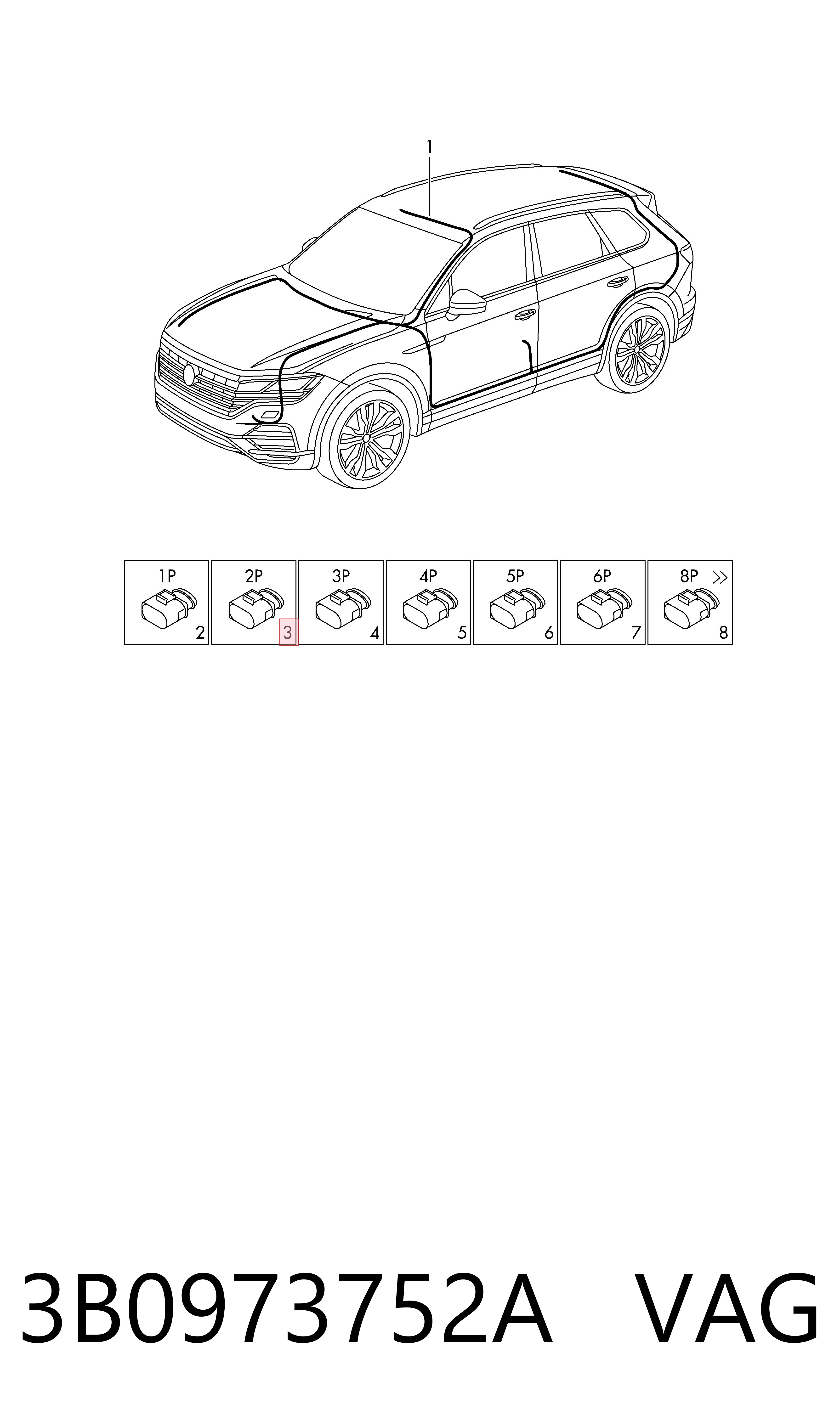  VAG 3B0973752A ціна, від 6.93 USD