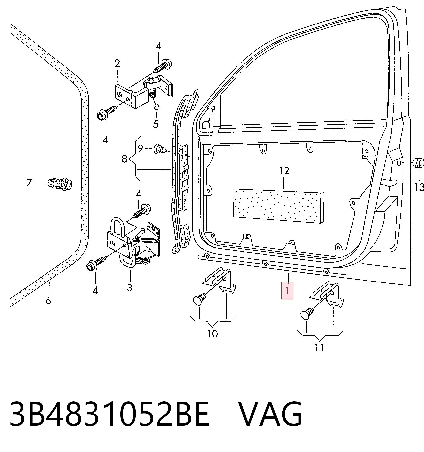 Двері передні, праві Skoda SuperB I седан (3U4) (2001 - 2008) ціна, від 18.93 USD