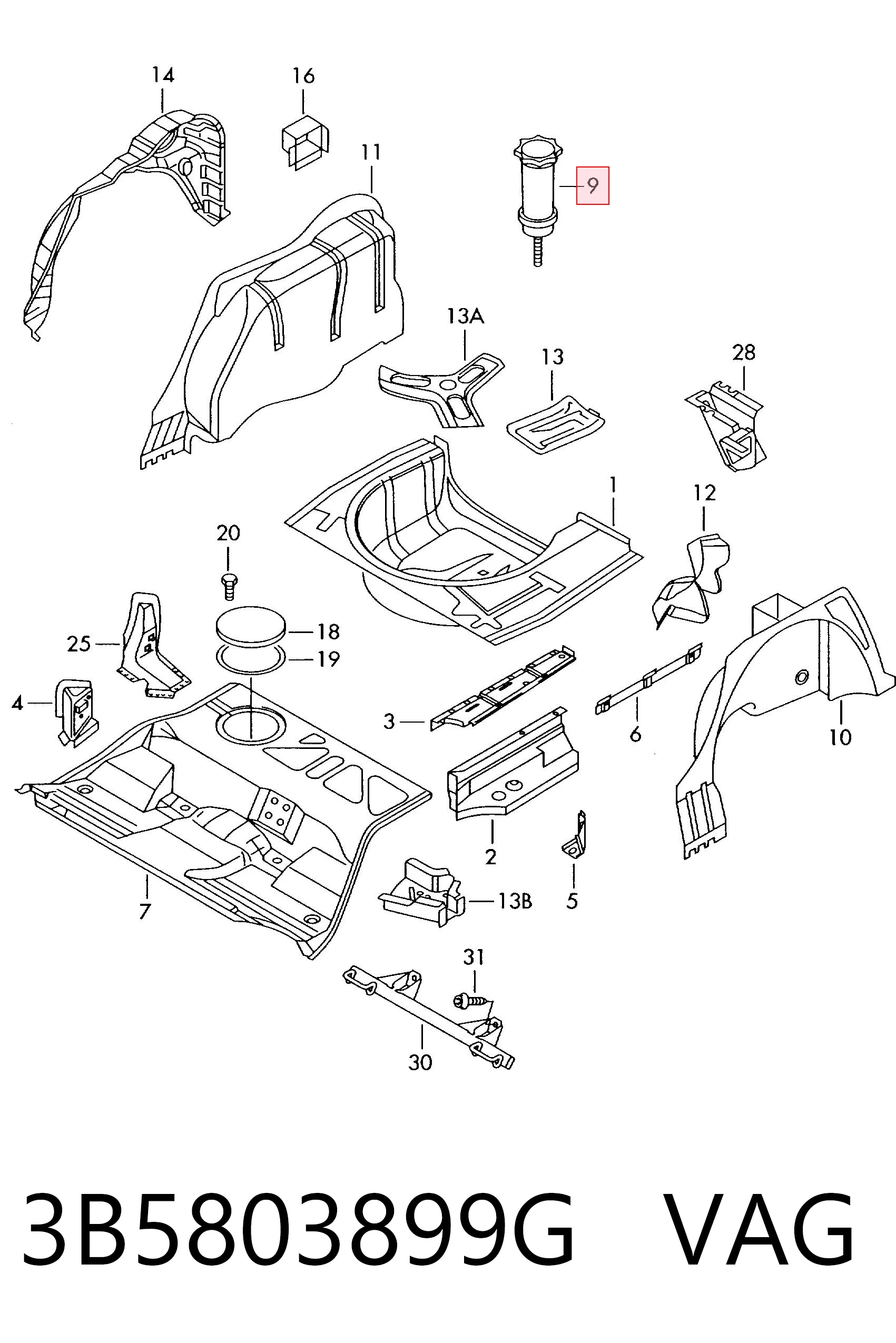 3B5803899G VAG 