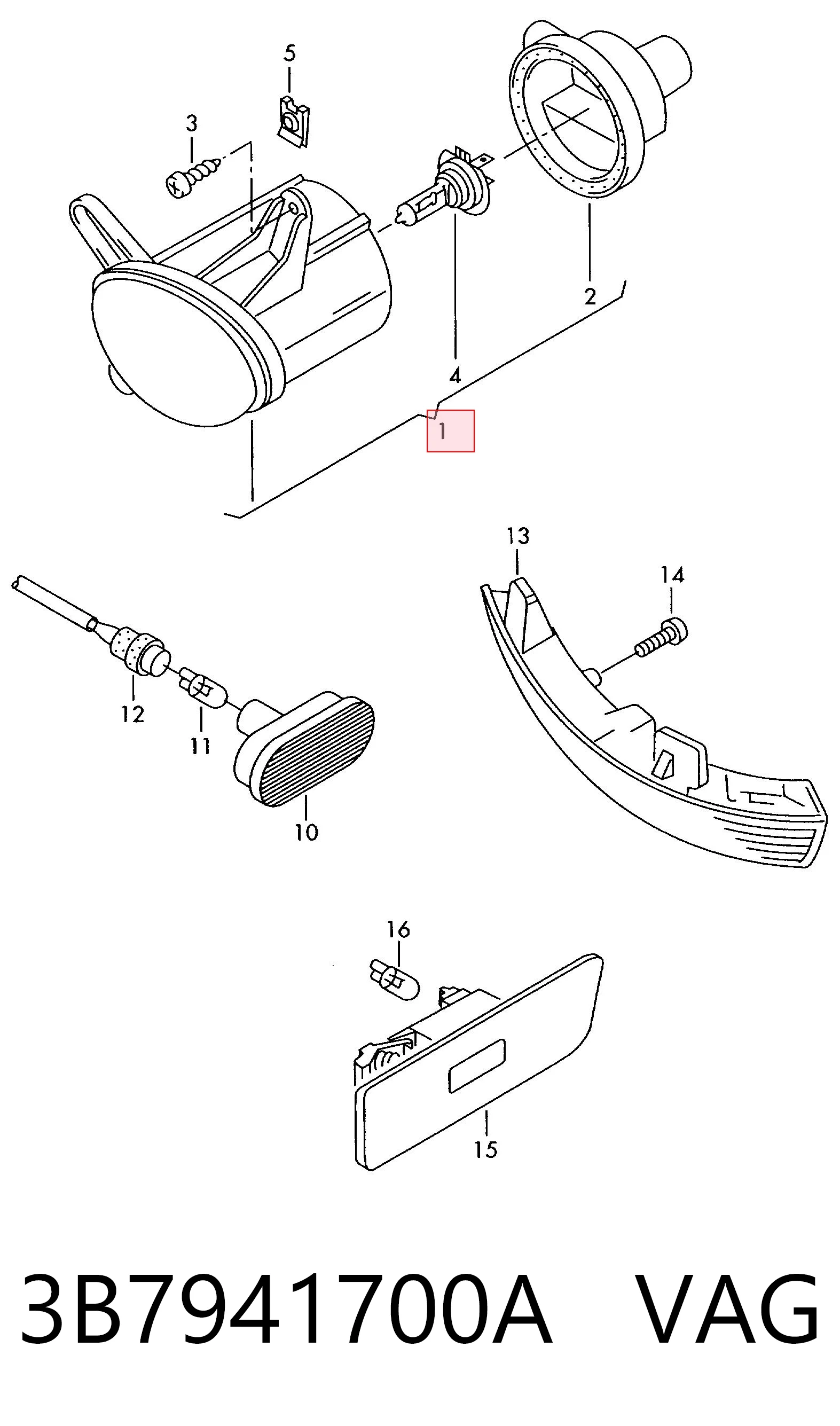 Туманка права TYC 19A123059B ціна, від 18.14 USD
