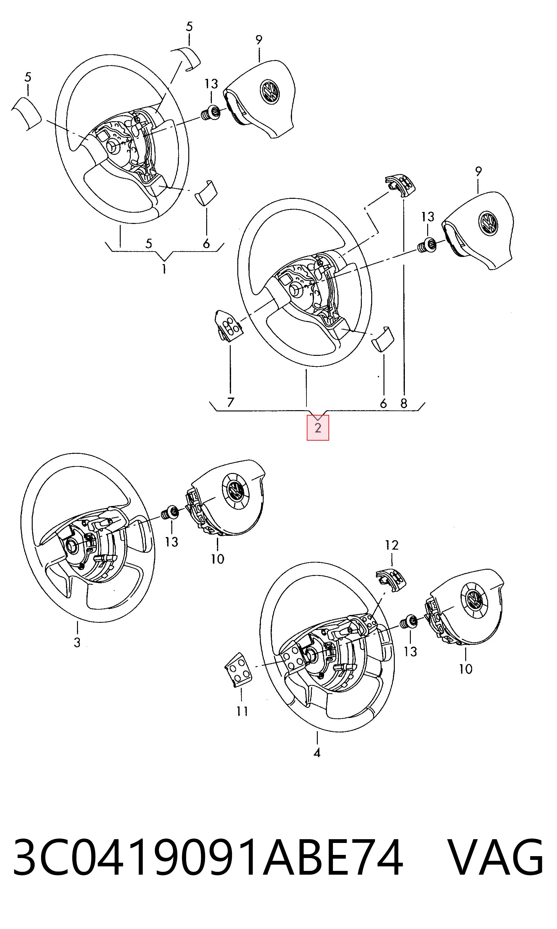 Рульове колесо на Volkswagen Jetta V 1K2