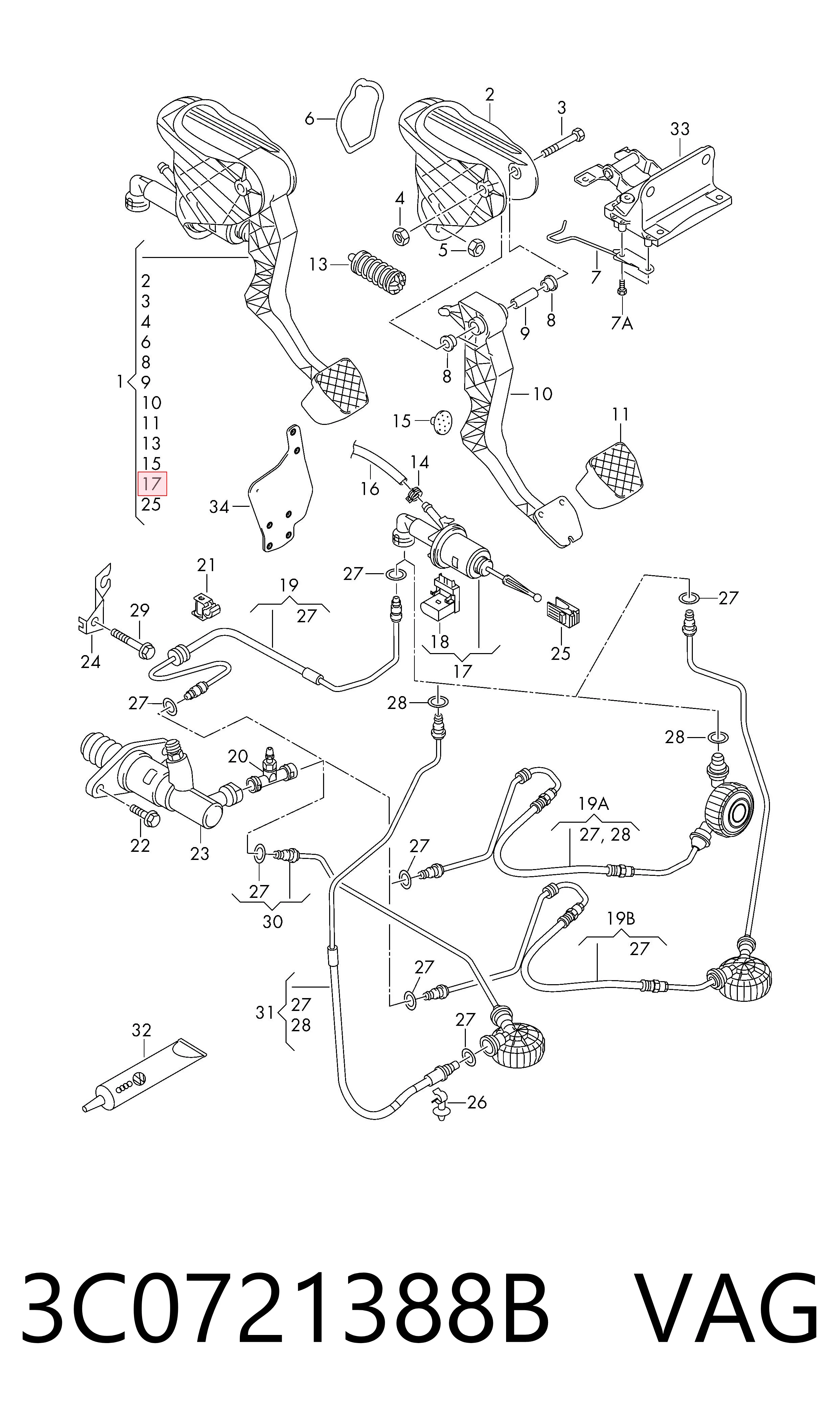 ГЦЗ VAG 3C0721388B ціна, від 41.46 USD