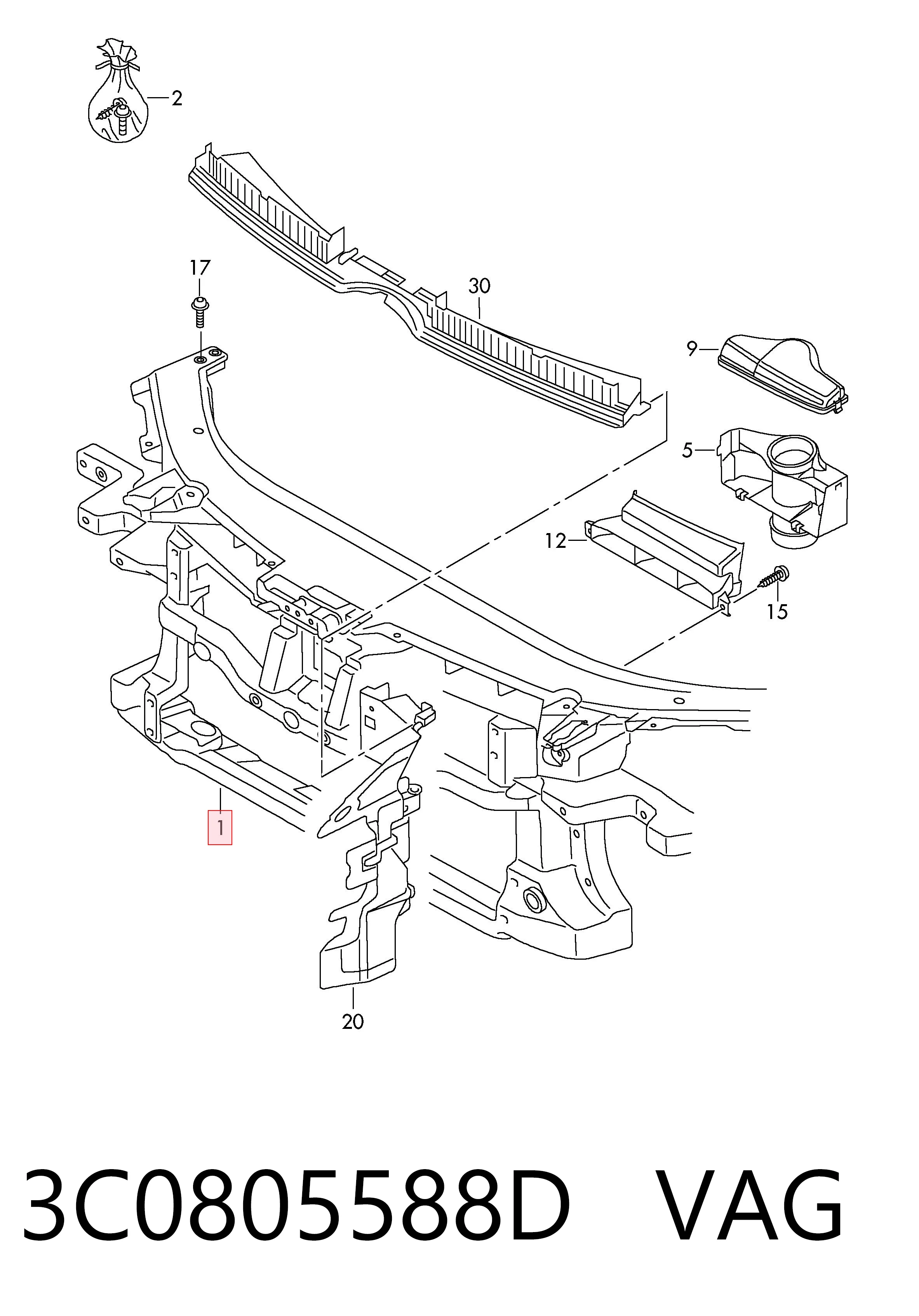 Купити KH9540200 Starline Установча панель передня