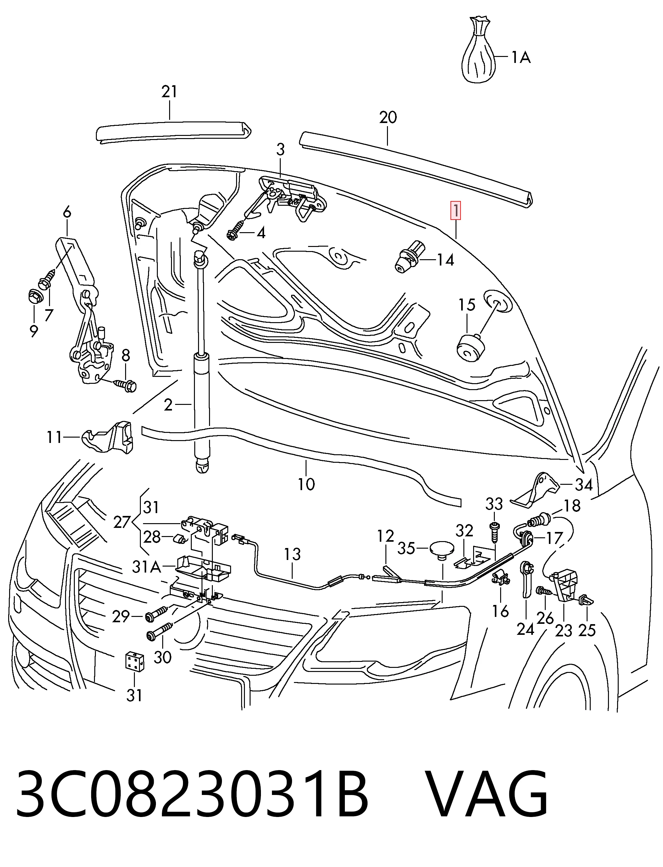APVW1903C Amparts Капот