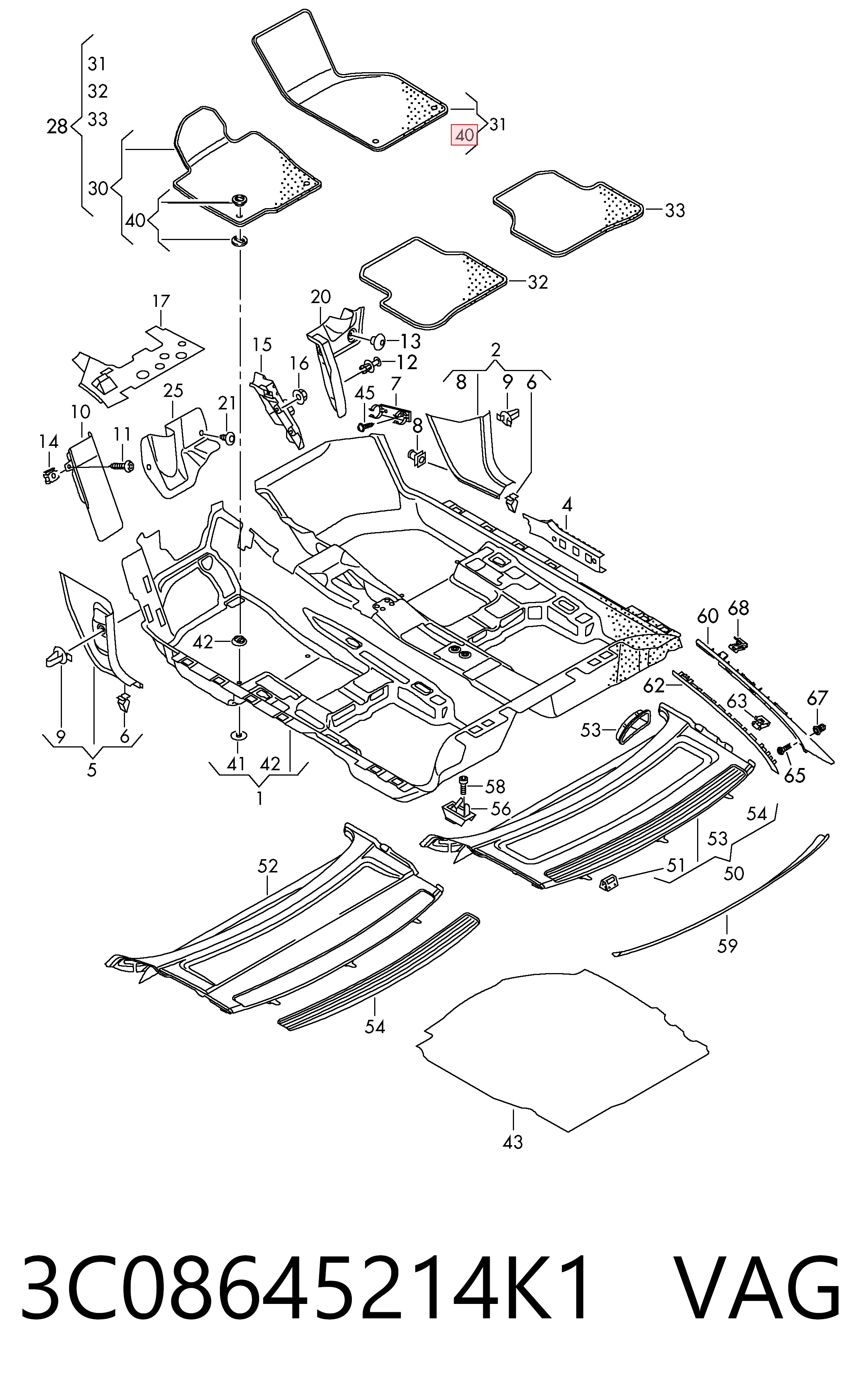 Петля кріплення вантажу Bentley 3C0864521 ціна, від 0.59 USD
