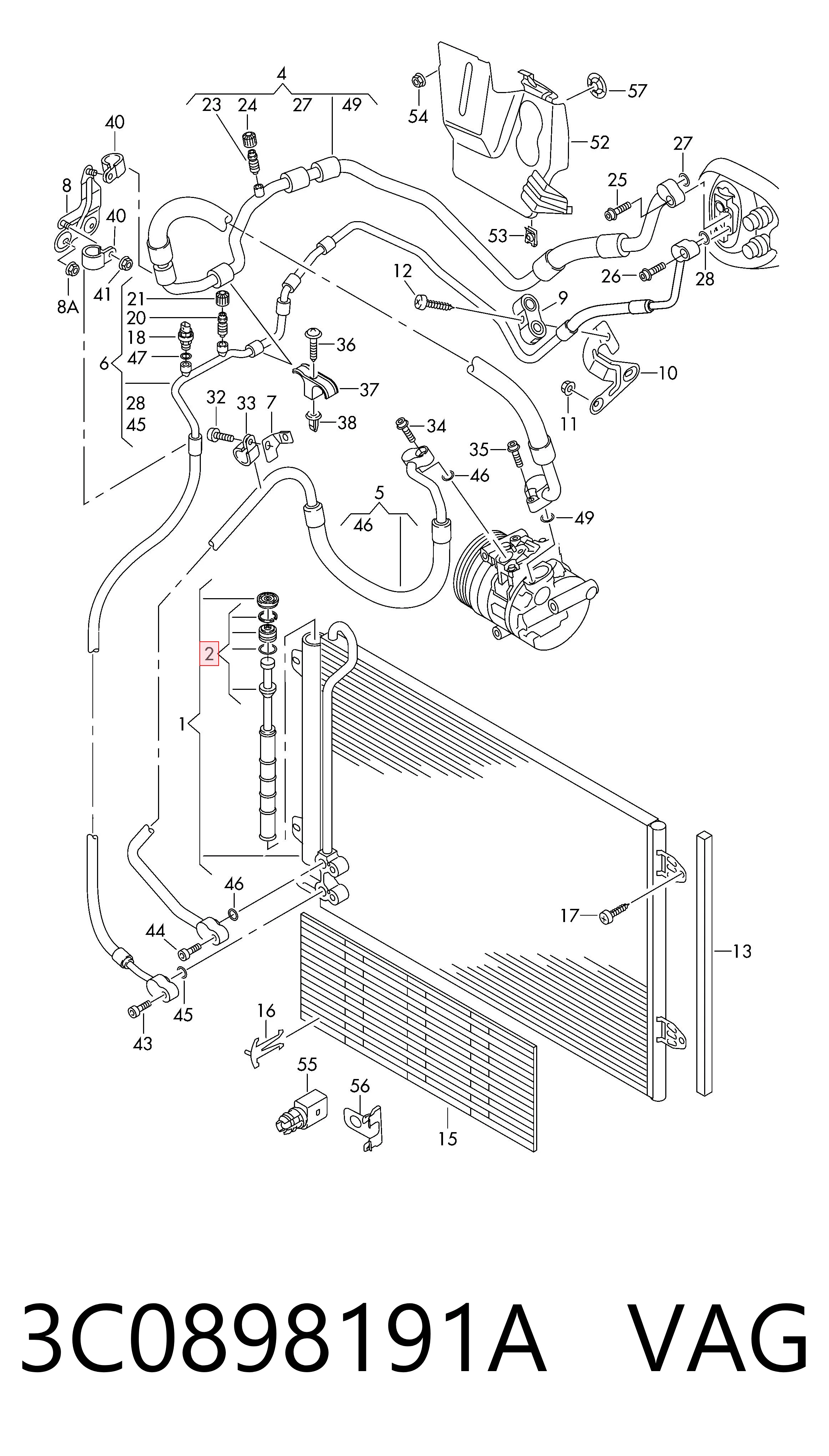 3C0898191A VAG Ресивер-осушувач кондиціонера