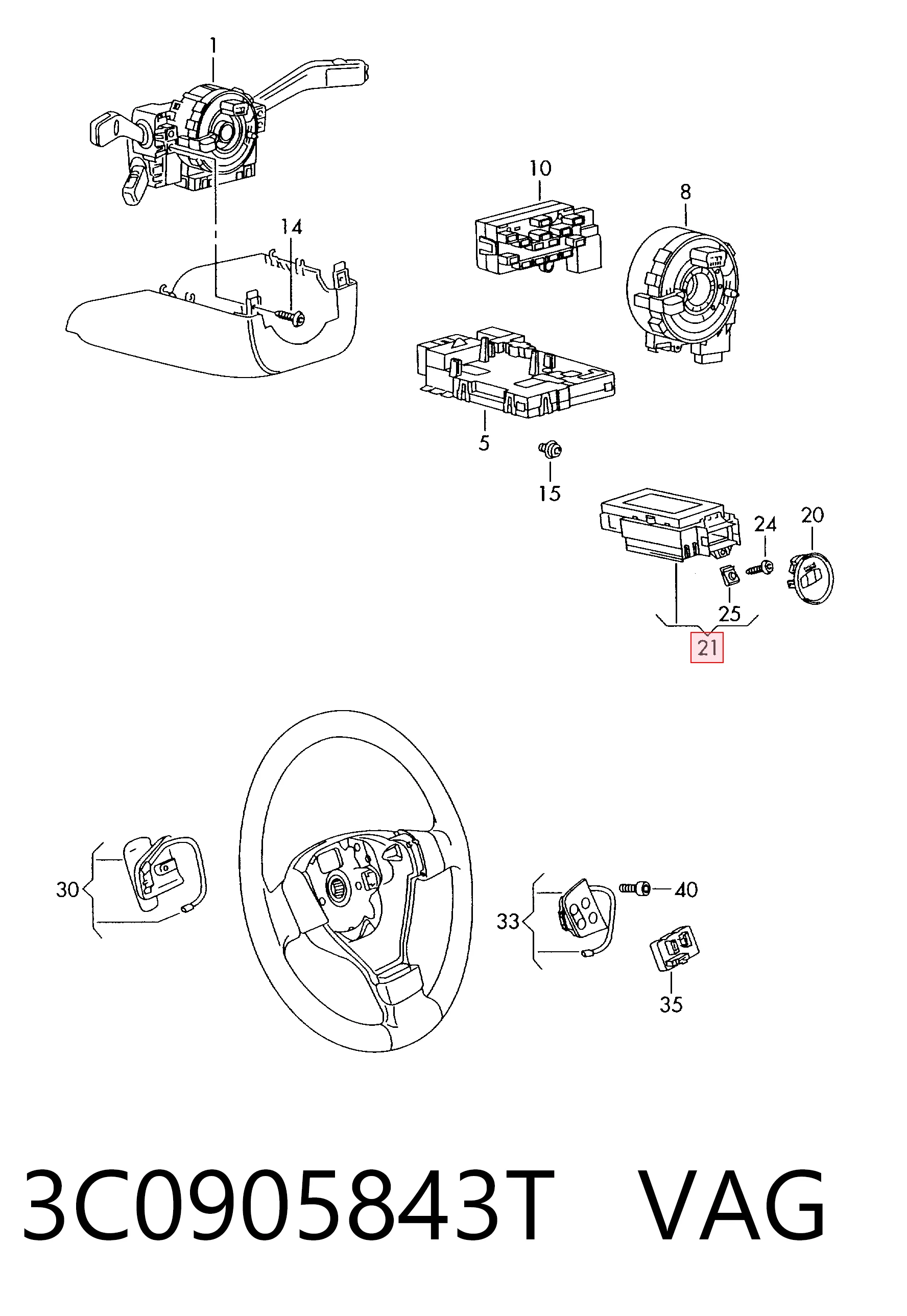 Купити Замок запалювання Volkswagen Passat B7 362