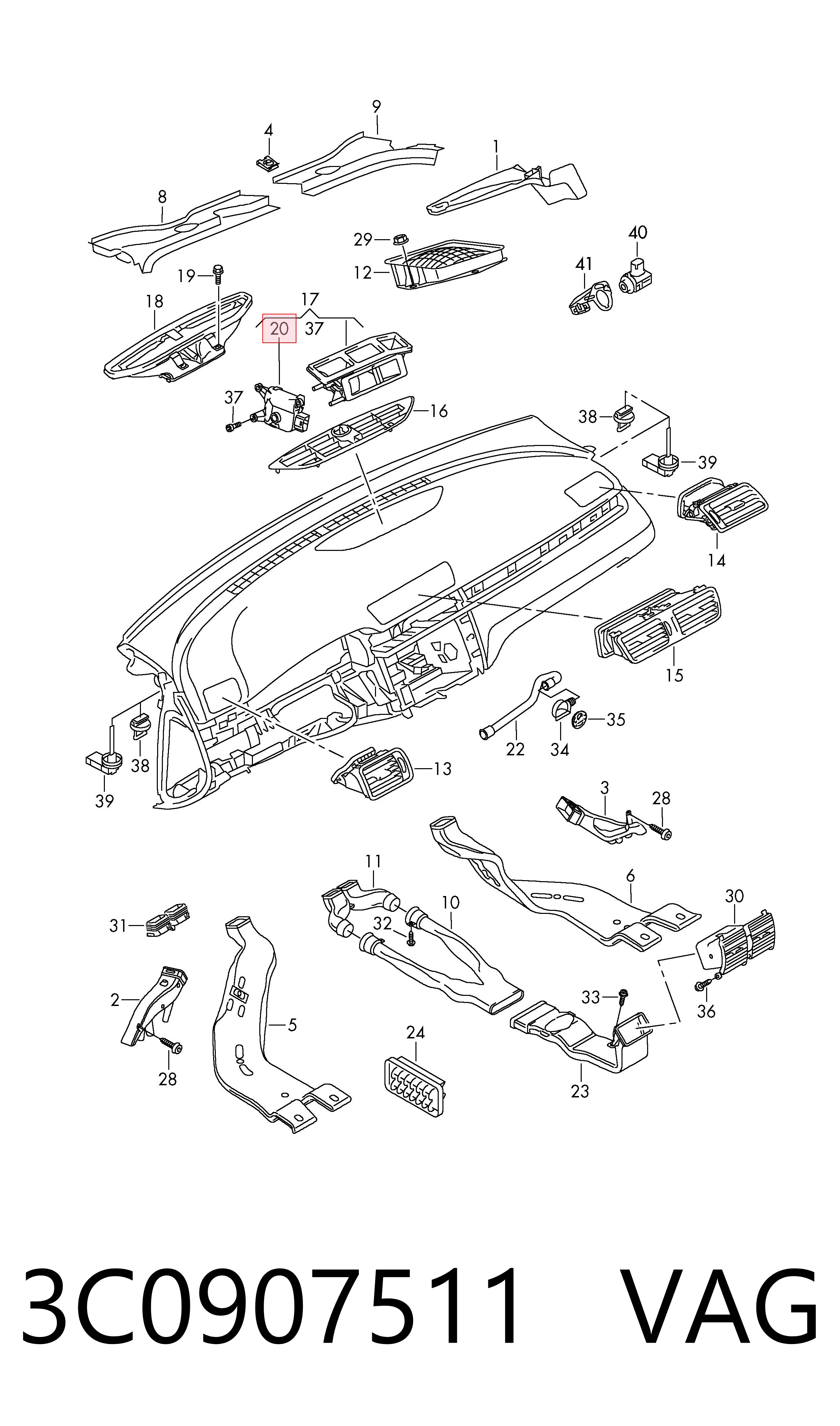 Купити 3C0907511 VAG Привід заслінки печі