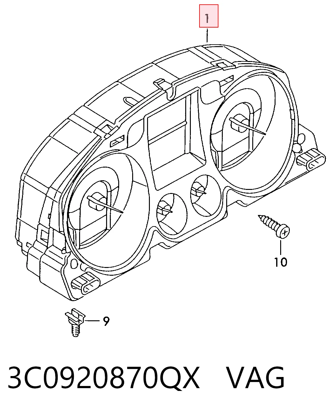 3C0920870QX VAG Спідометр