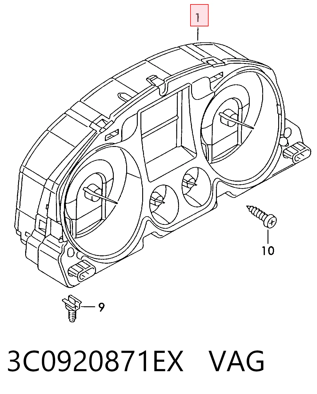 3C0920871EX VAG Спідометр