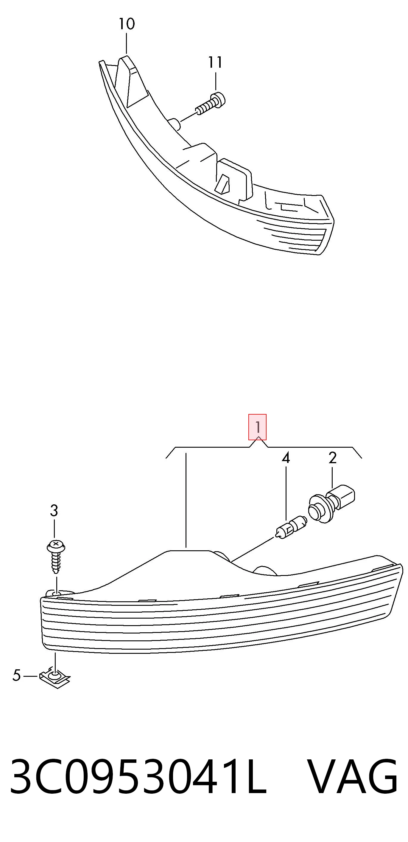 3C0953041L VAG Лівий покажчик повороту