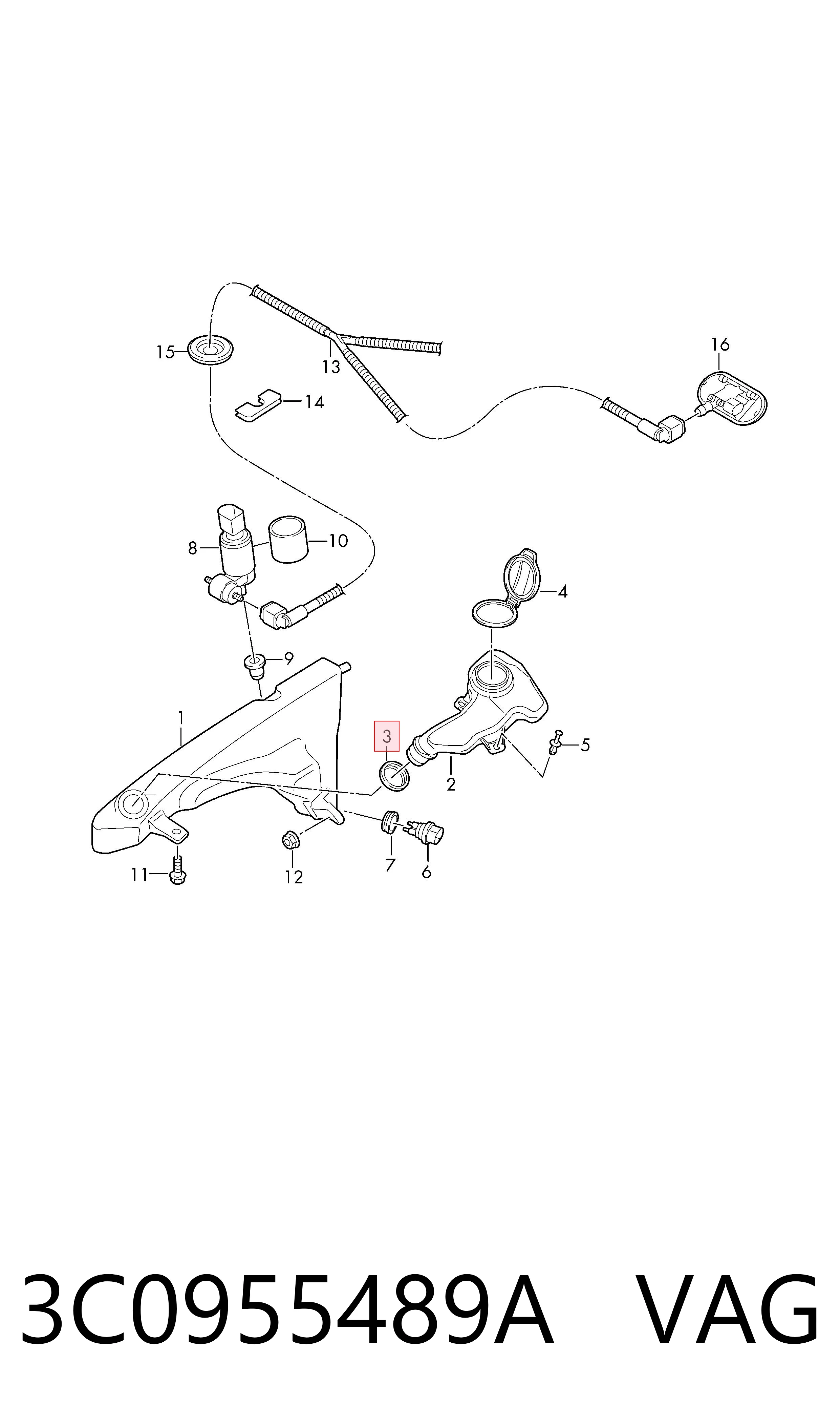  VAG 3C0955489A ціна, від 4.36 USD
