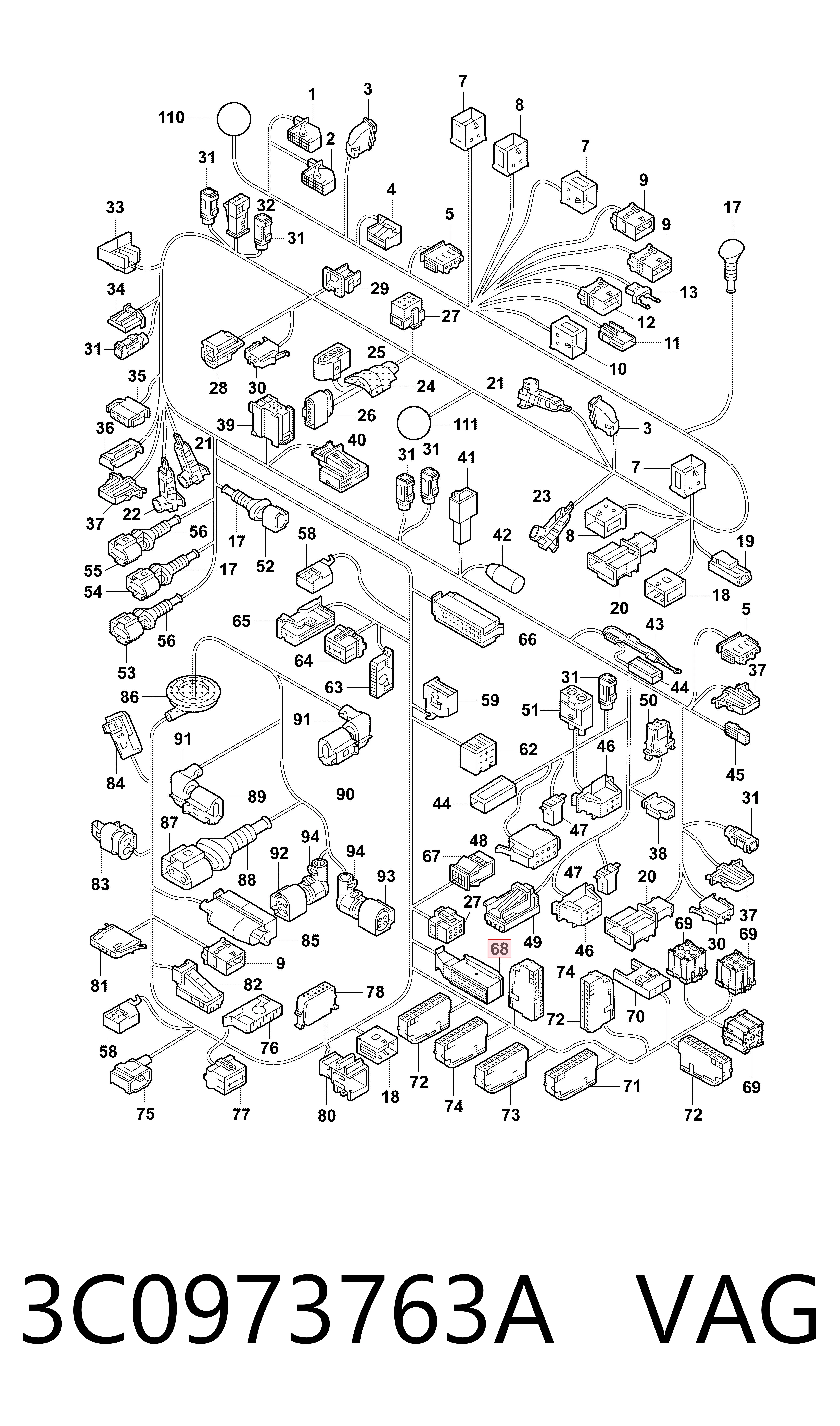  VAG 3C0973763A ціна, від 6.33 USD