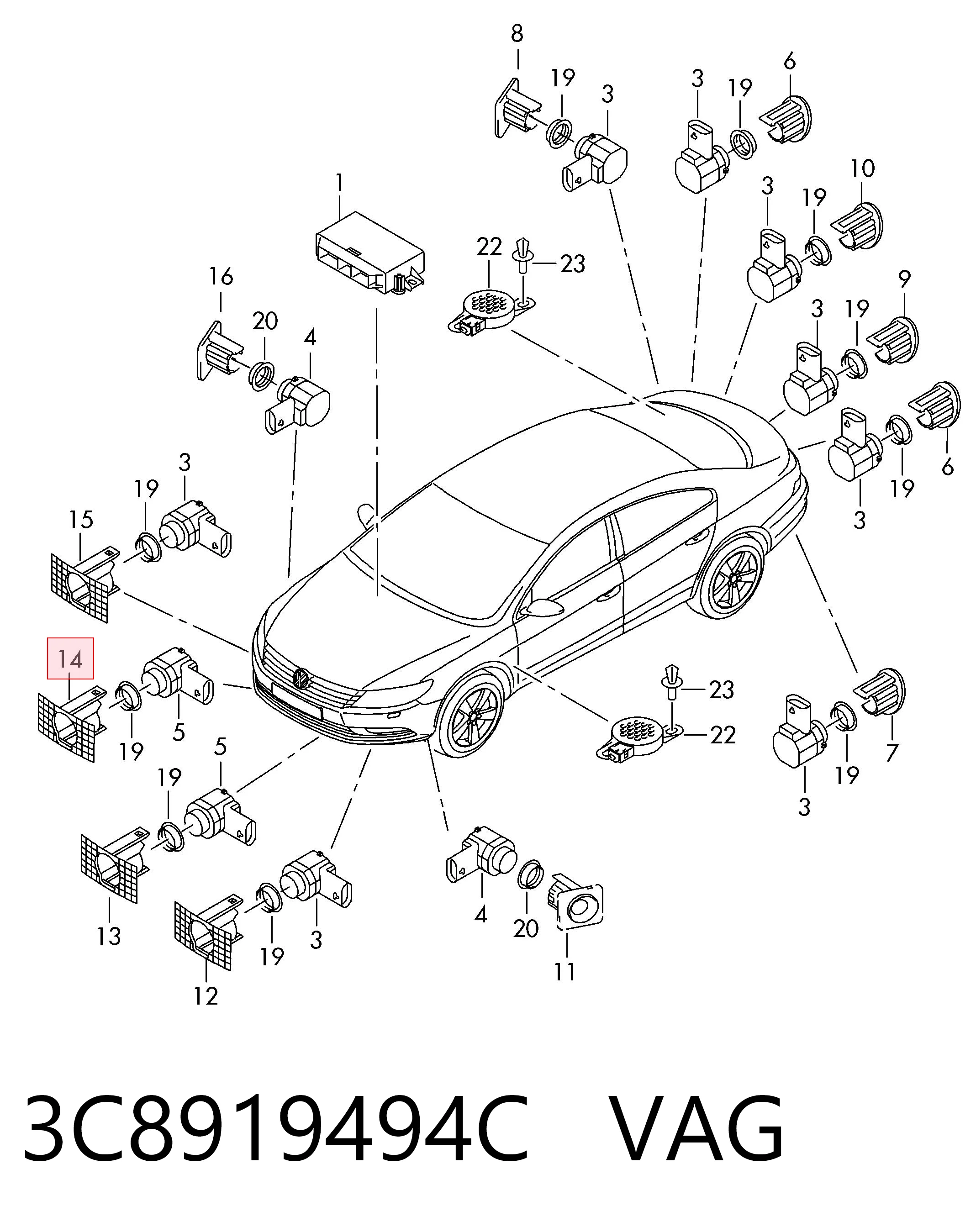 3C8919494C VAG