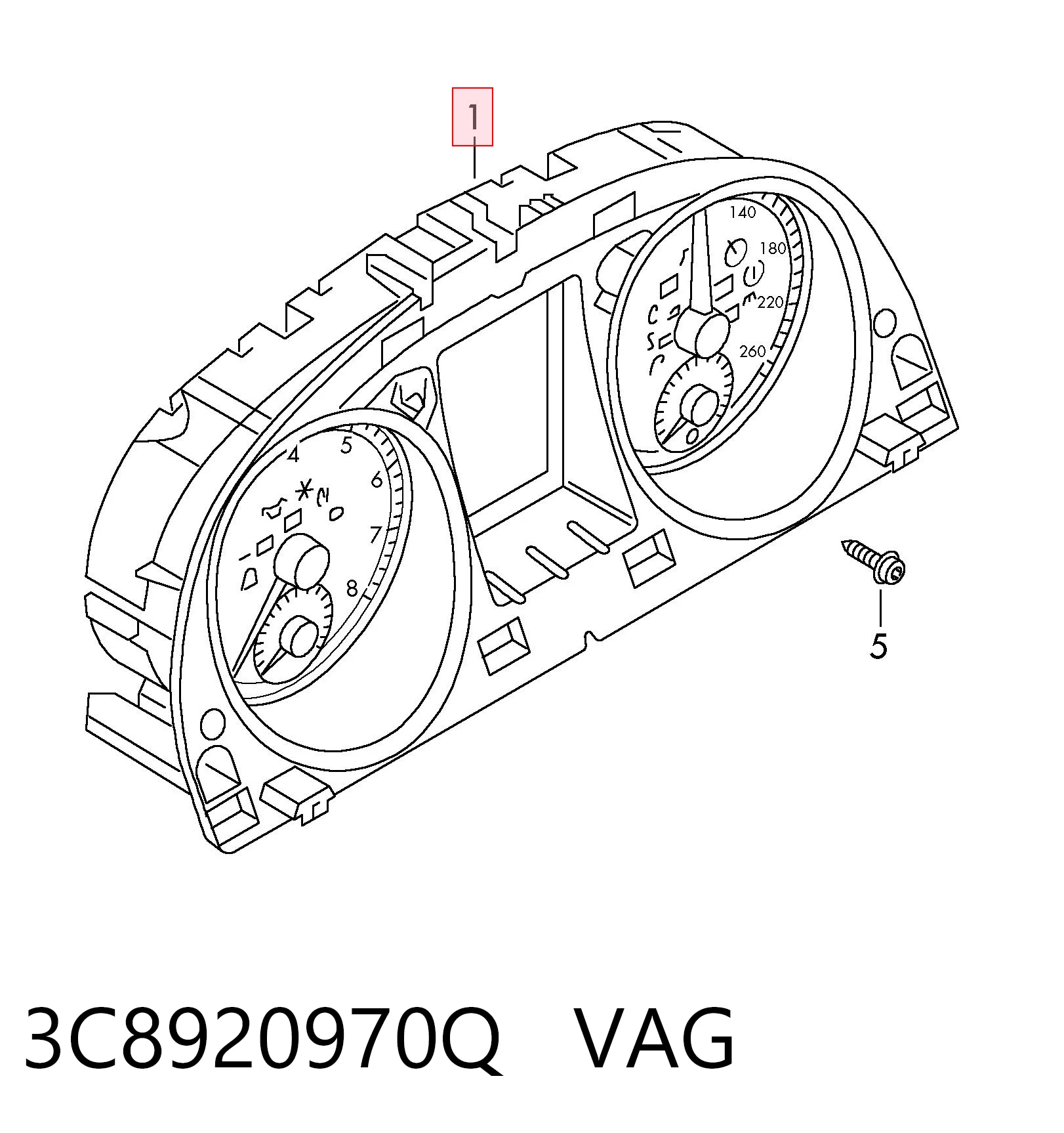 3C8920970Q VAG Спідометр