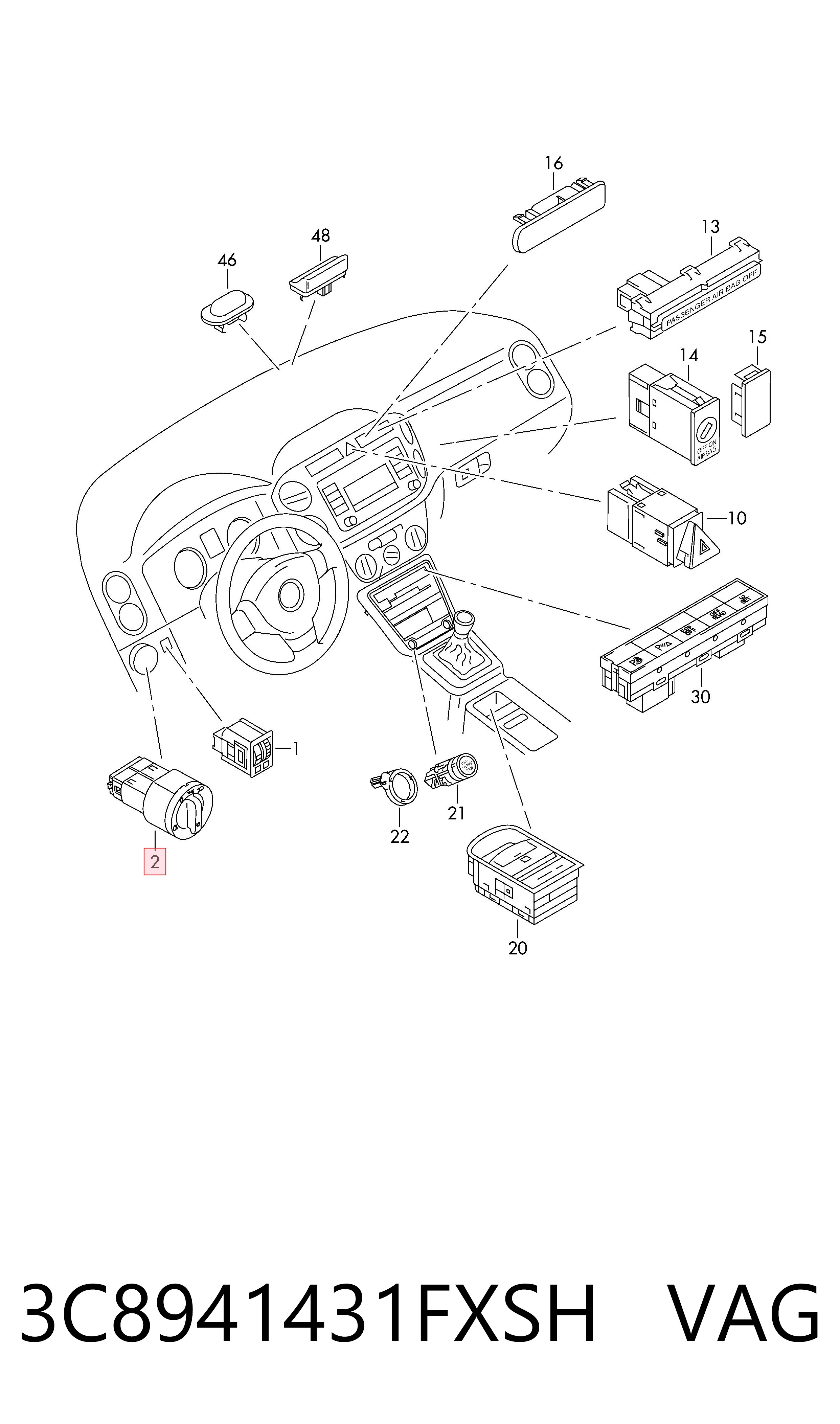 3C8941431FXSH VAG 