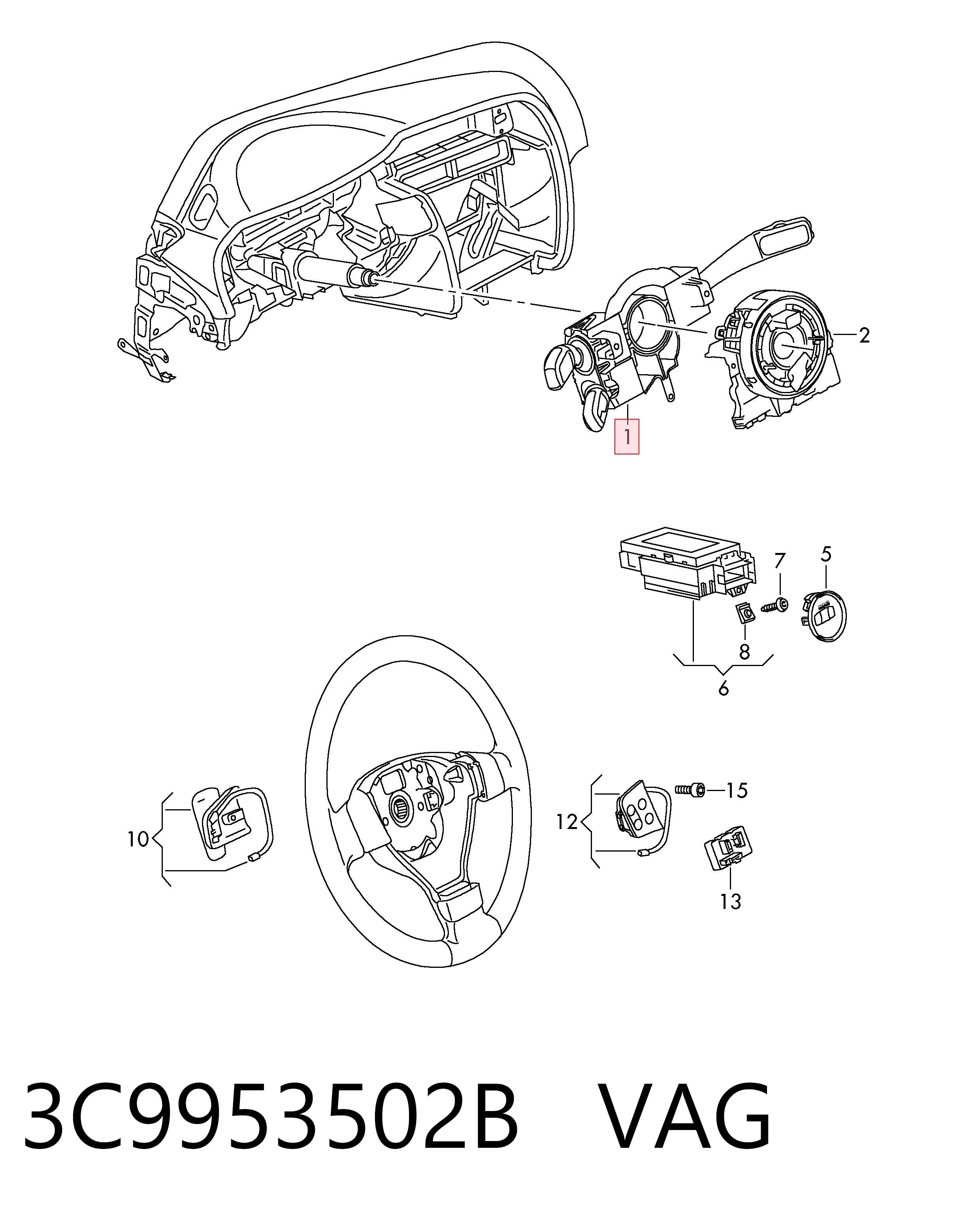 Купити Підрульовий перемикач Volkswagen Passat B7 362