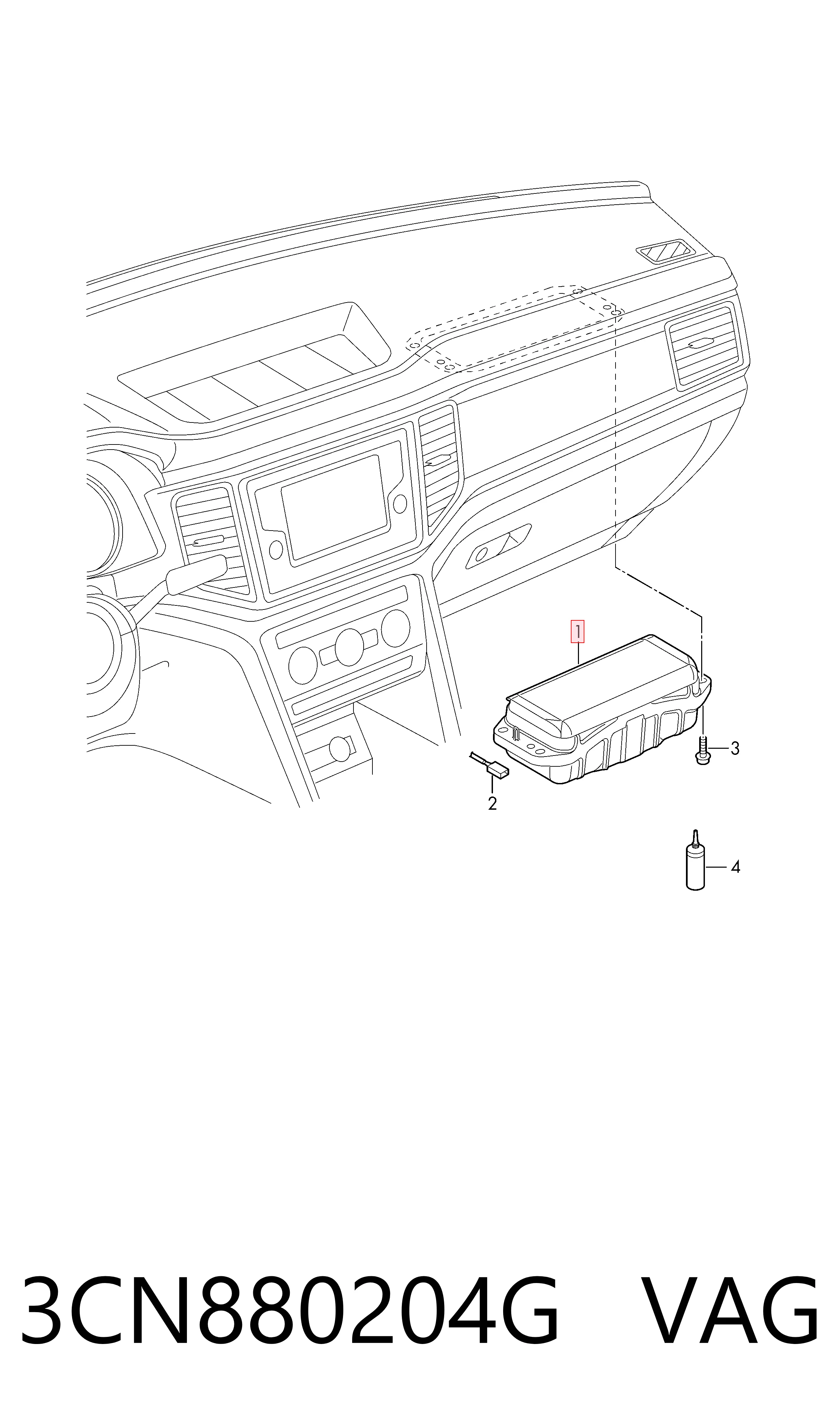 Подушка безпеки бокова VAG 3CN880204G ціна, від 63.47 USD