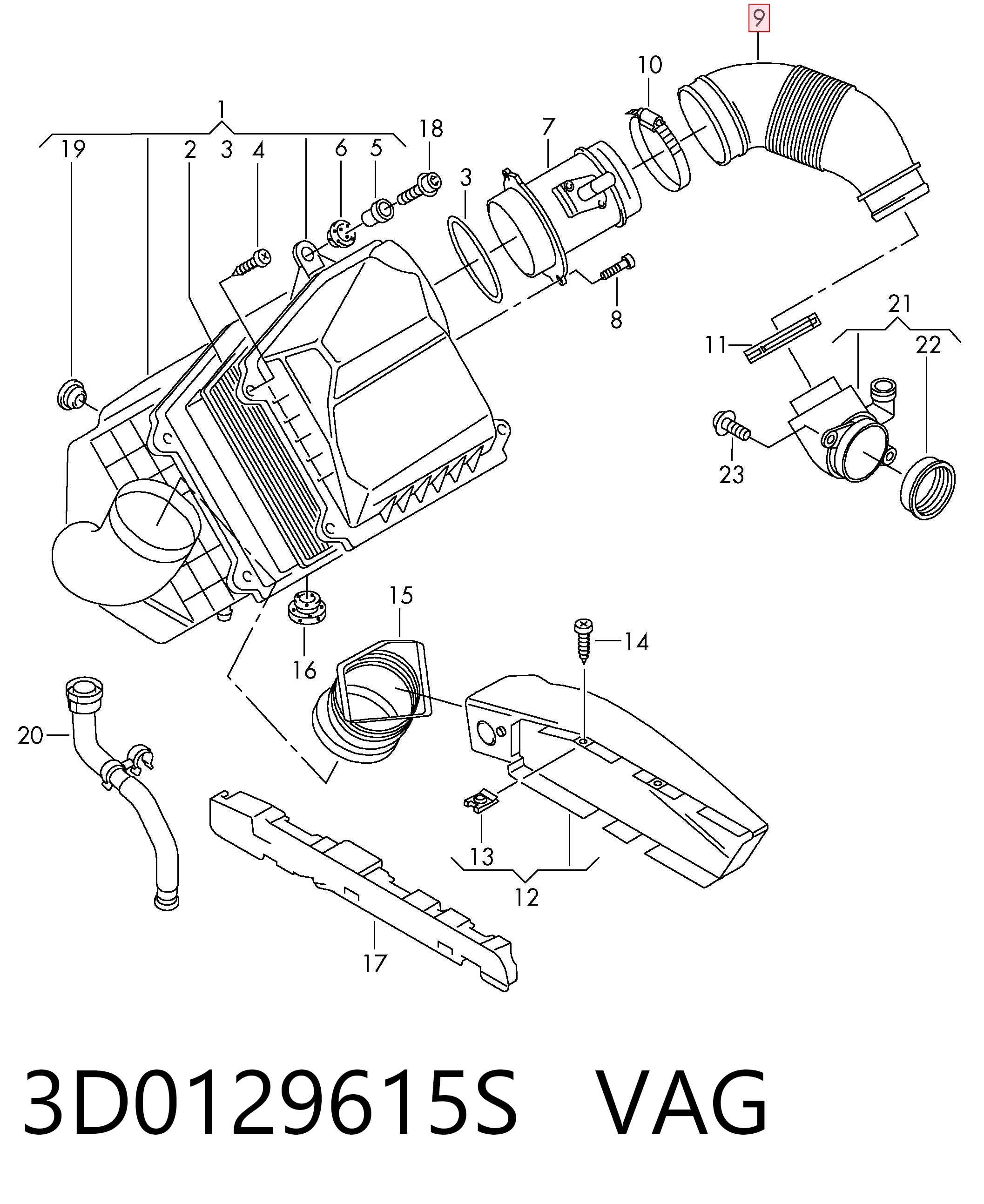  VAG 3D0129615S ціна, від 28.22 USD