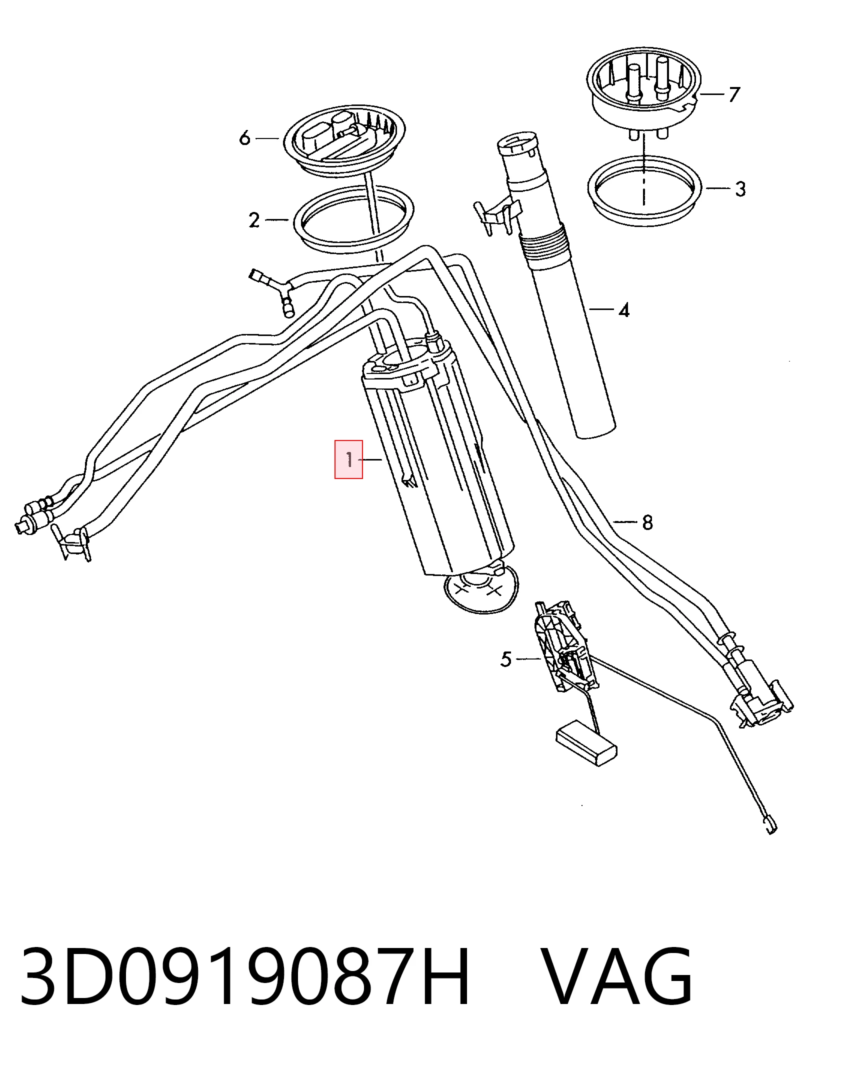 3D0919087H VAG Електробензонасос