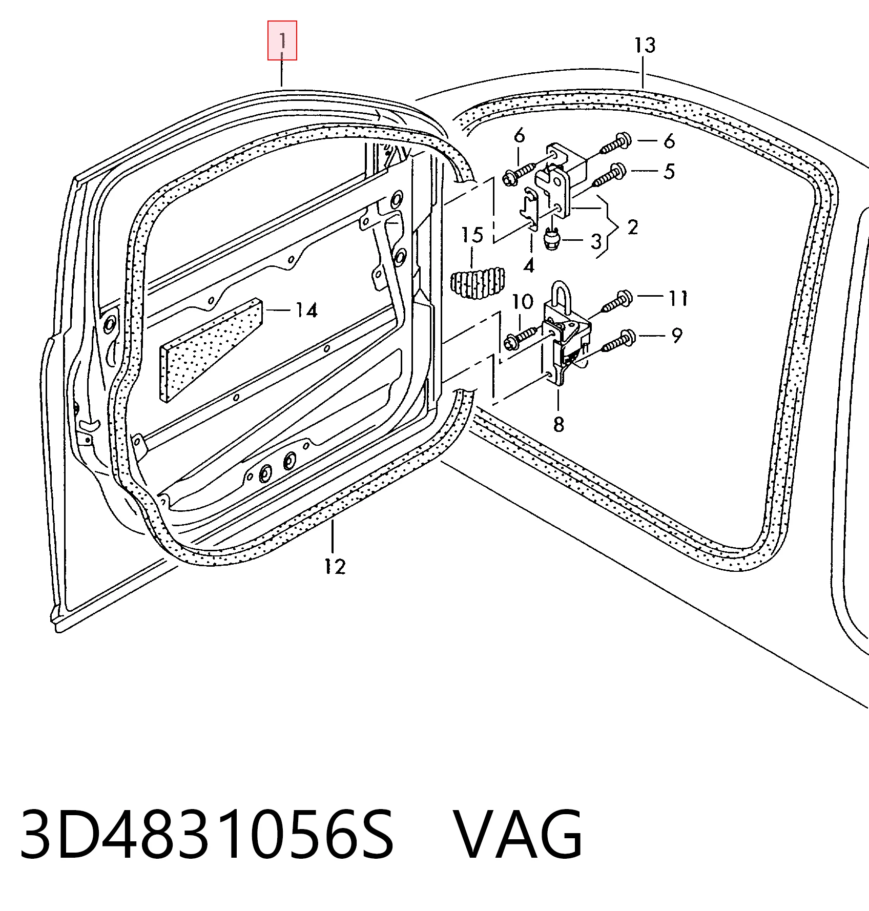 Купити Двері праві передні Volkswagen Phaeton I 3D1, 3D2, 3D3, 3D4, 3D6, 3D7, 3D8, 3D9