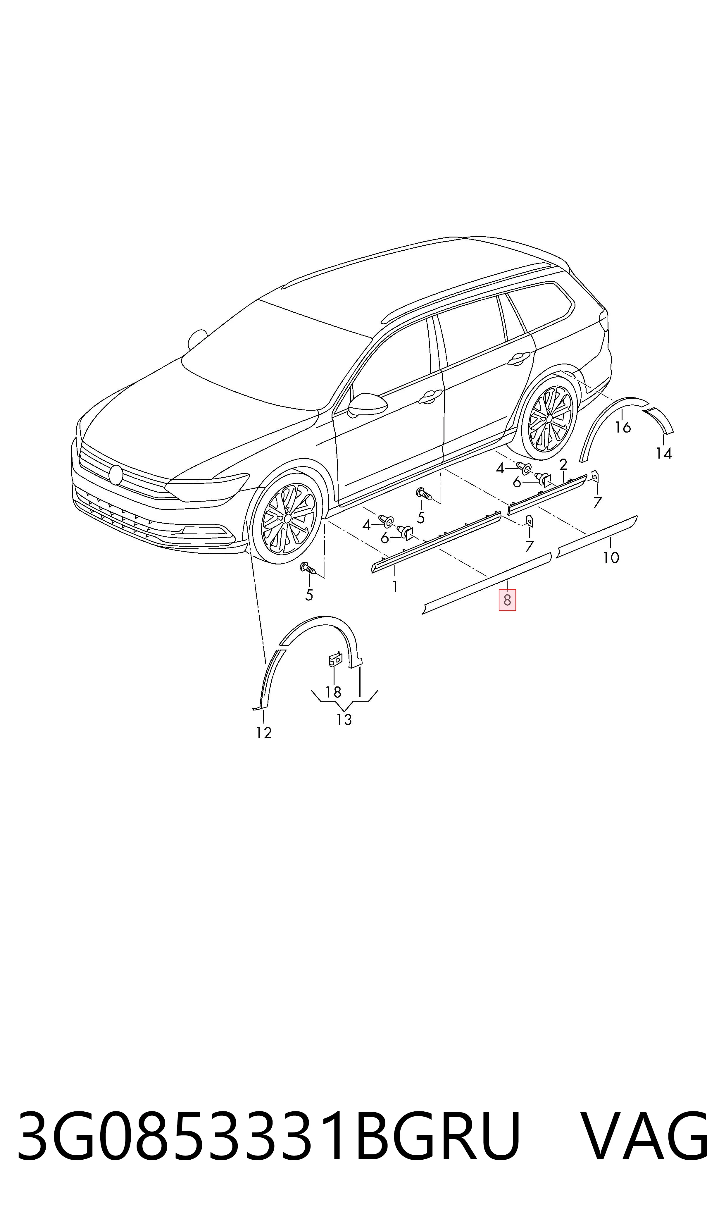  VAG 3G0853331BGRU ціна, від 57.00 USD
