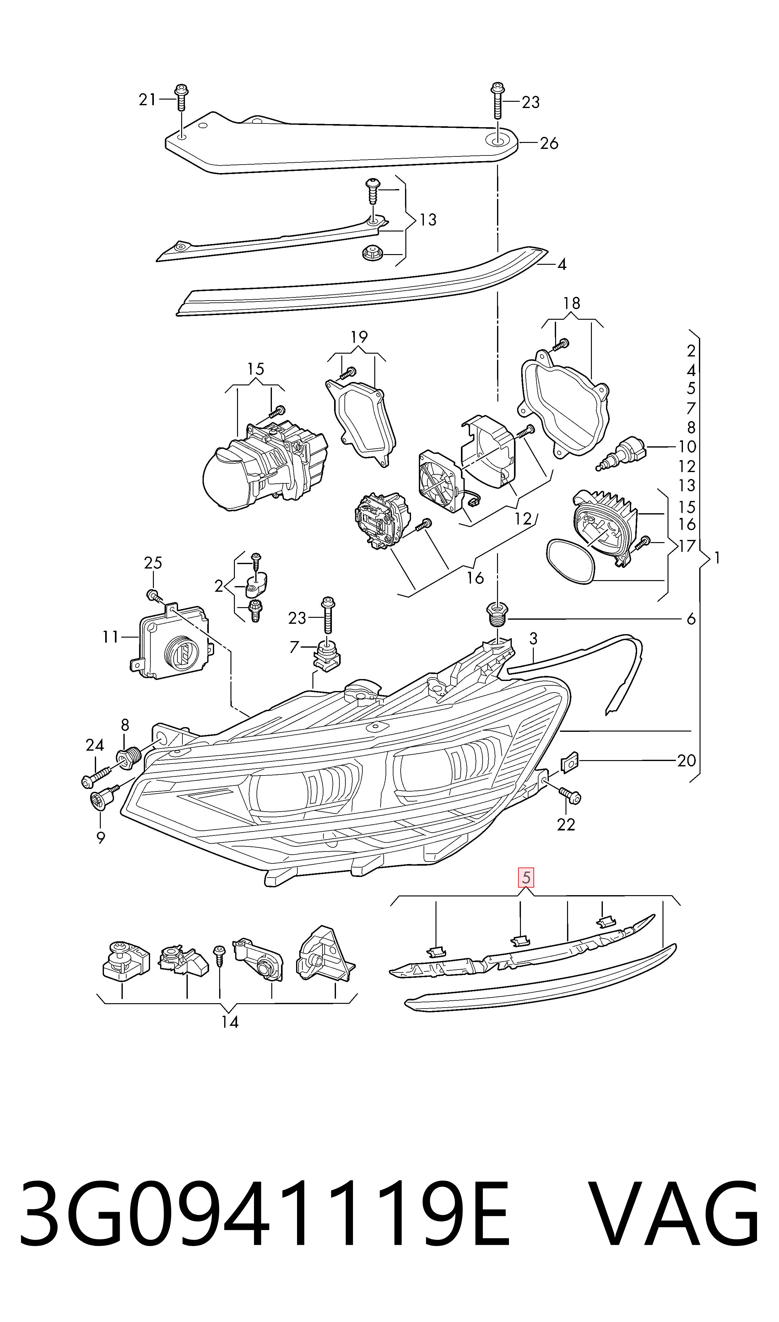  VAG 3G0941119E ціна, від 75.54 USD