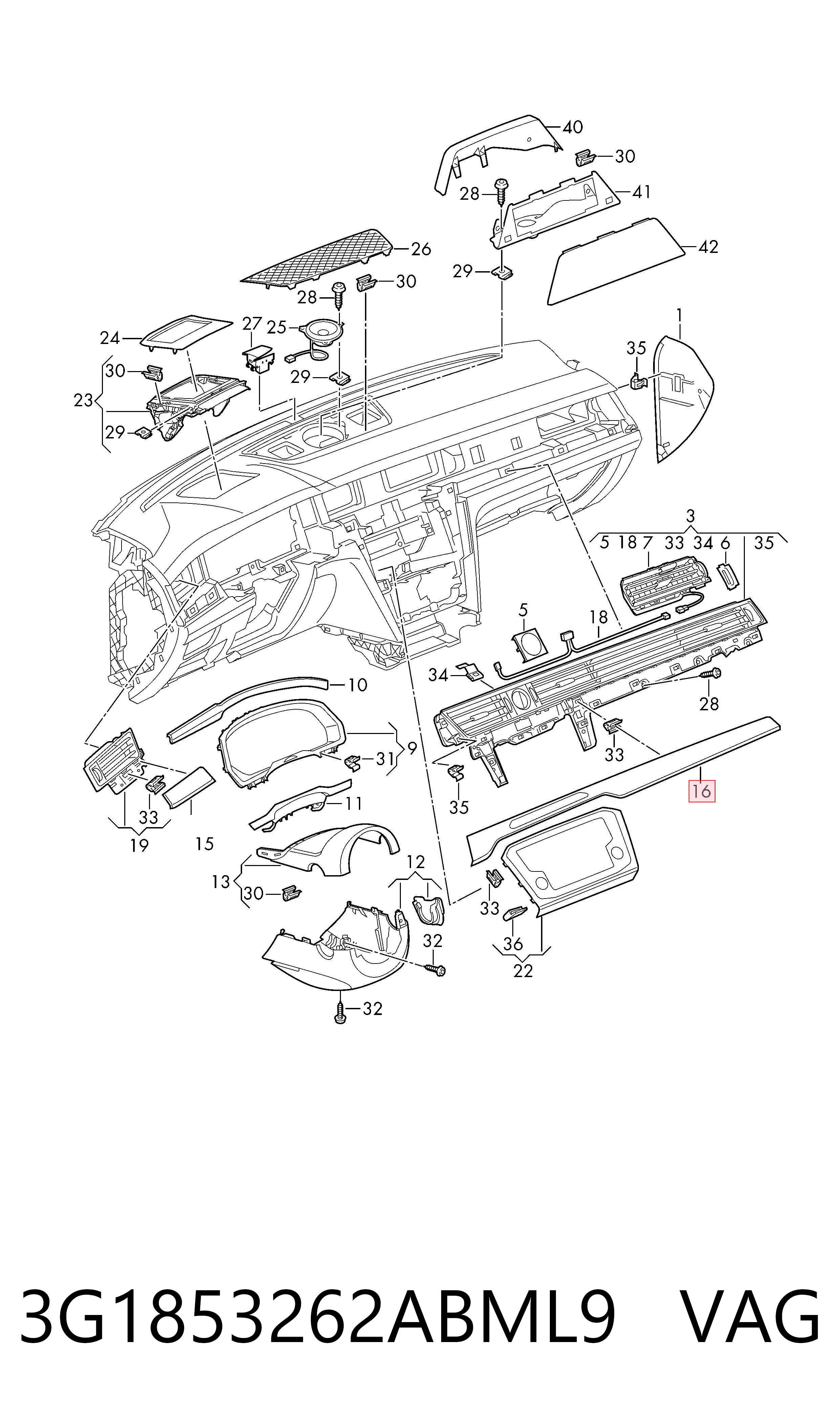  VAG 3G1853262ABML9 ціна, від 70.56 USD