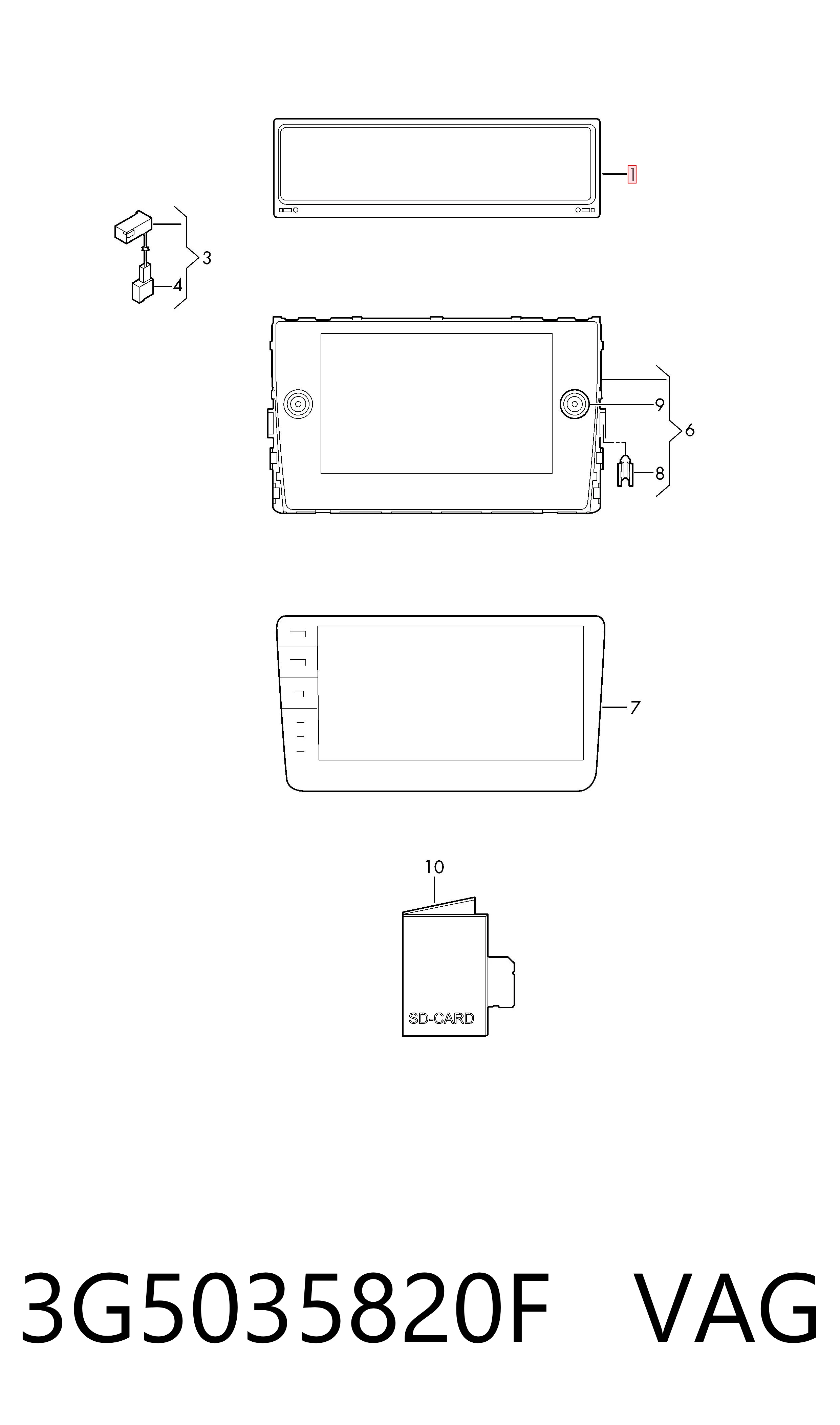  VAG 3G5035820F ціна, від 99.91 USD