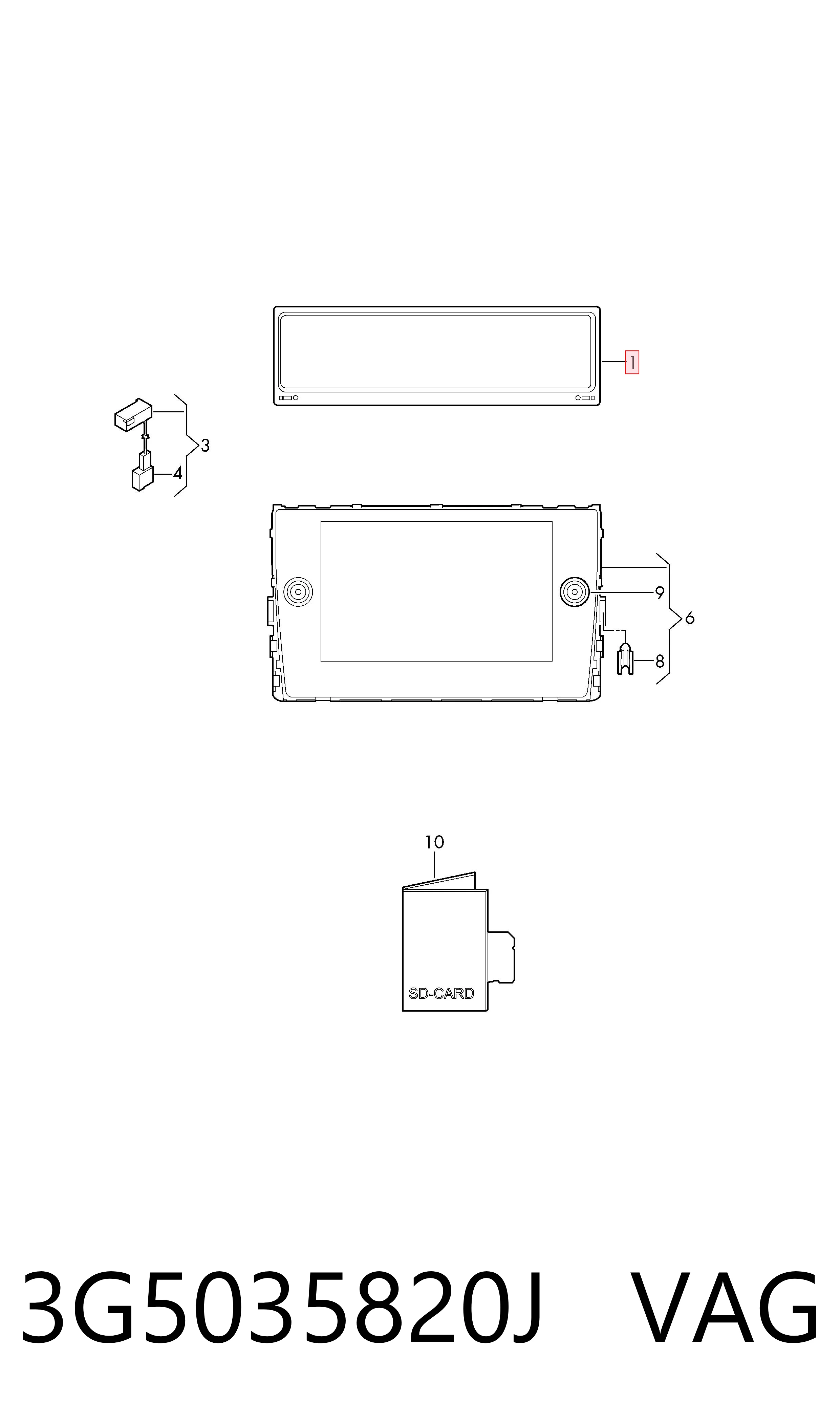  VAG 3G5035820J ціна, від 280.38 USD