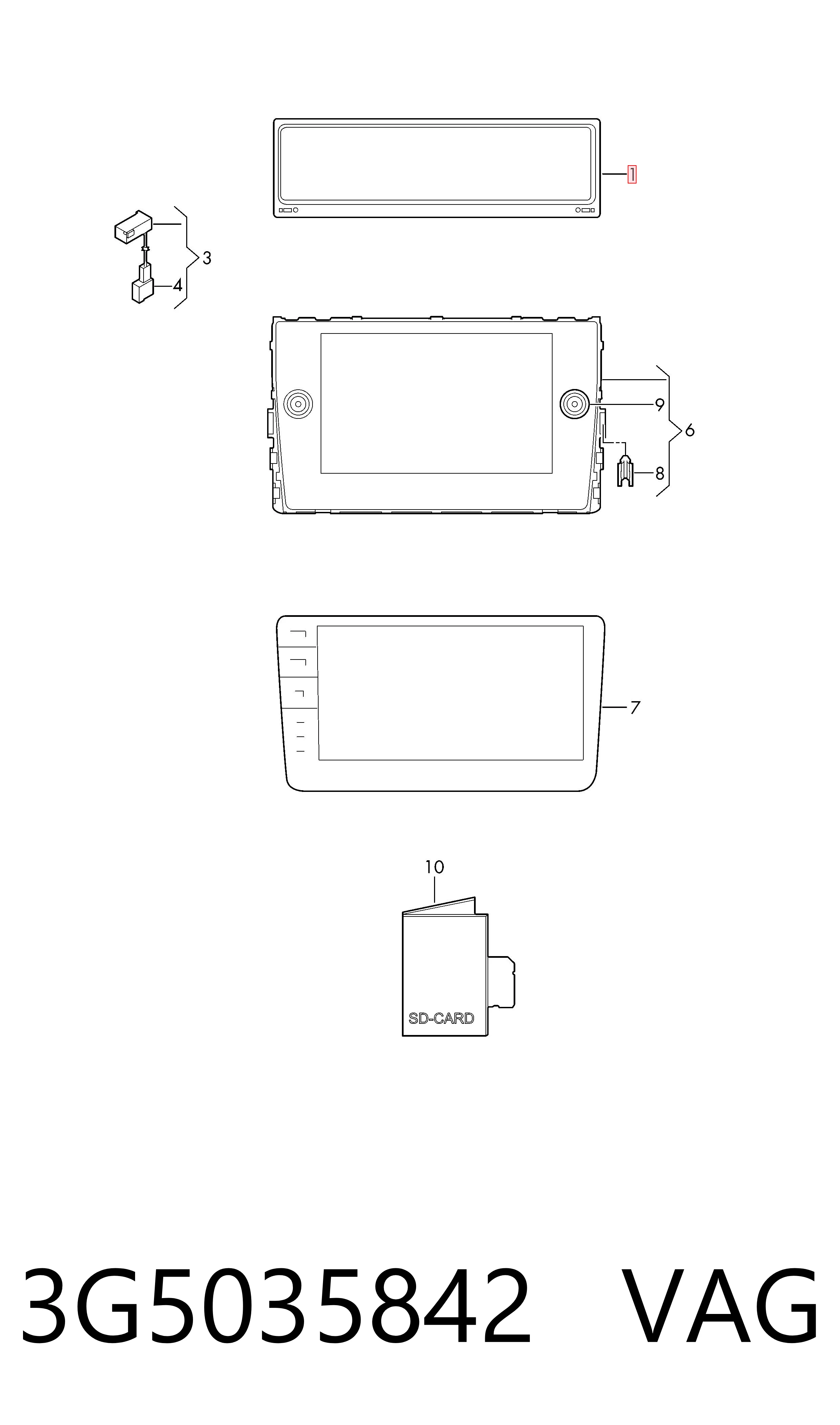  VAG 3G5035842 ціна, від 126.69 USD