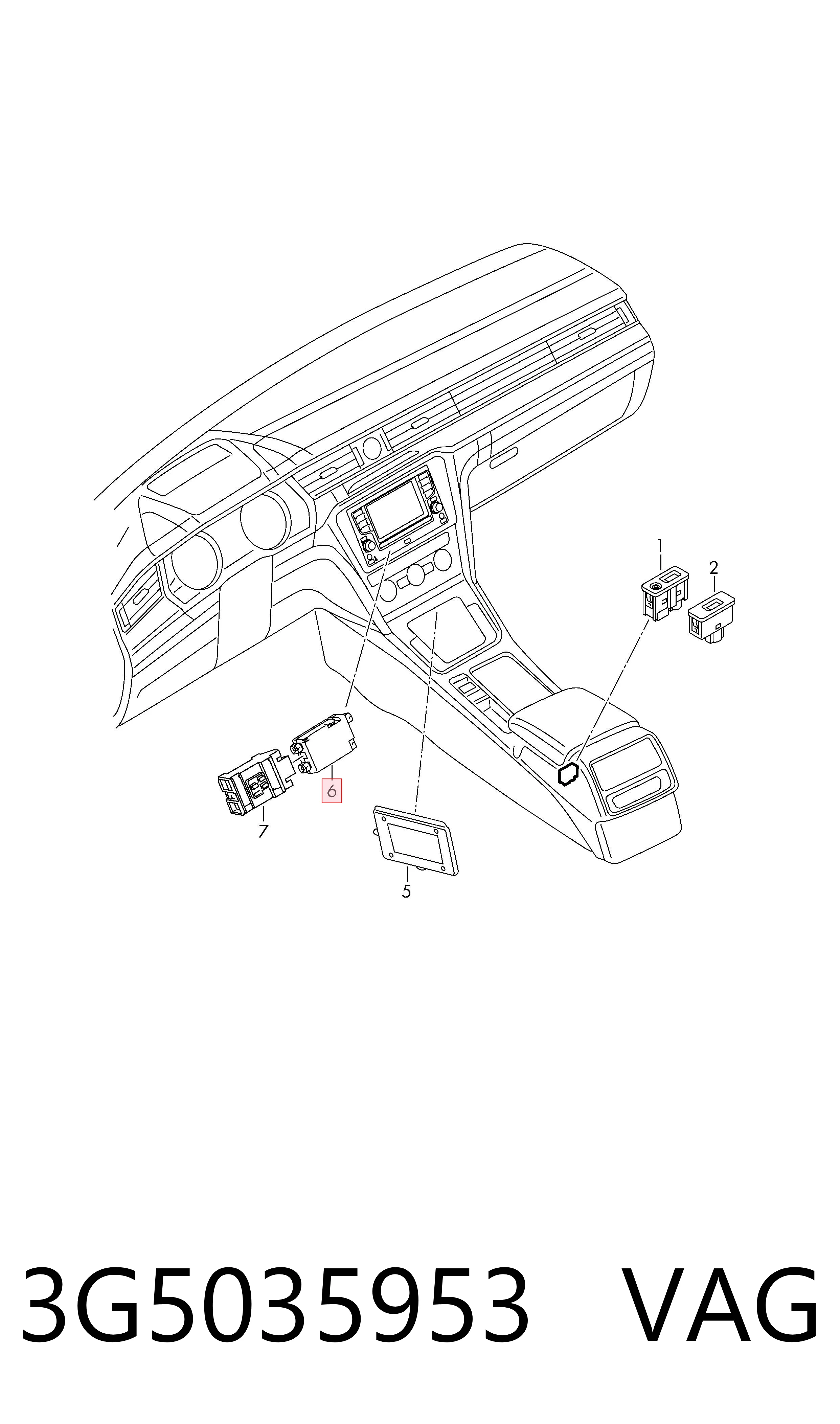 3G5035953 VAG USB-розгалужувач