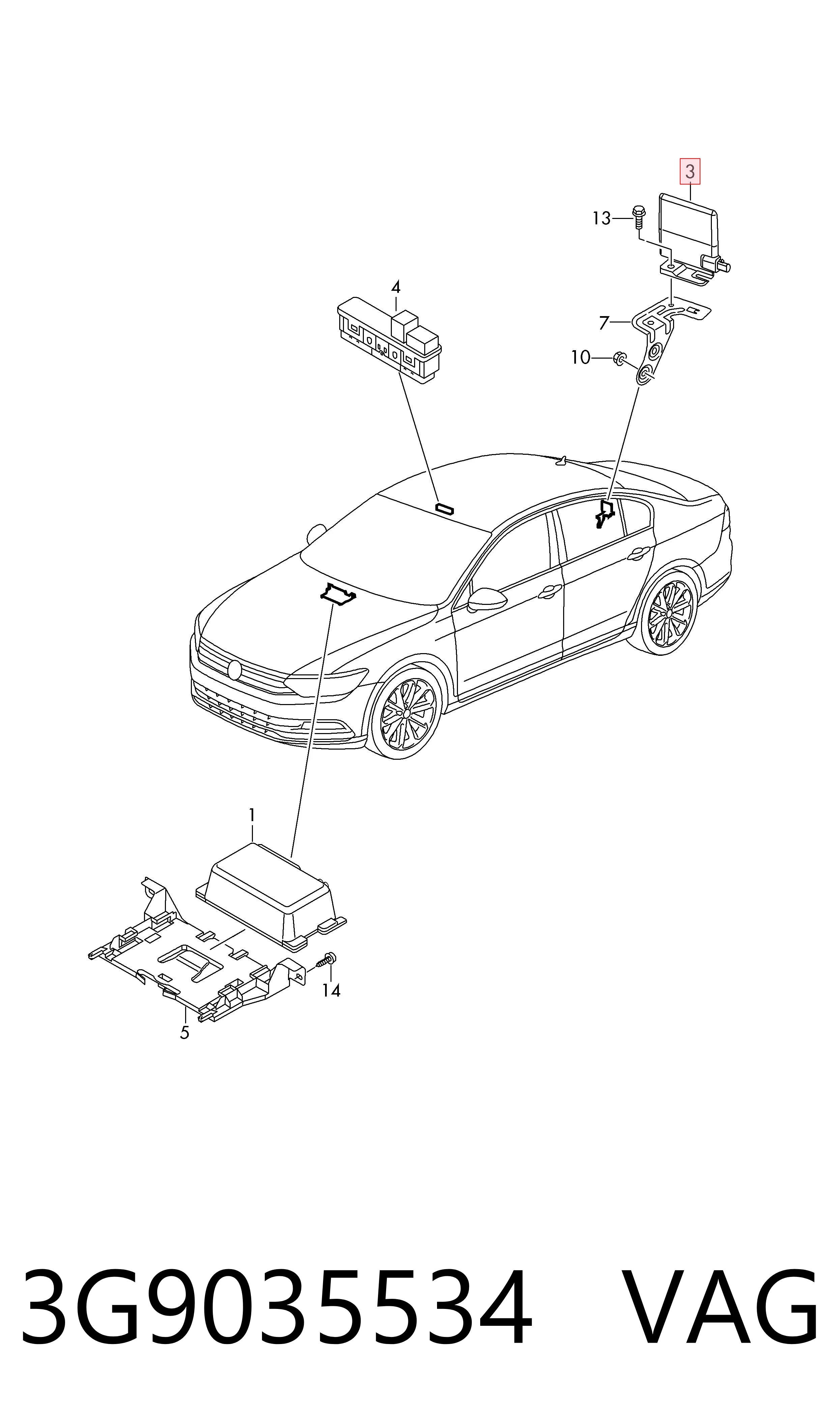 3G9035534 VAG Антена GPS