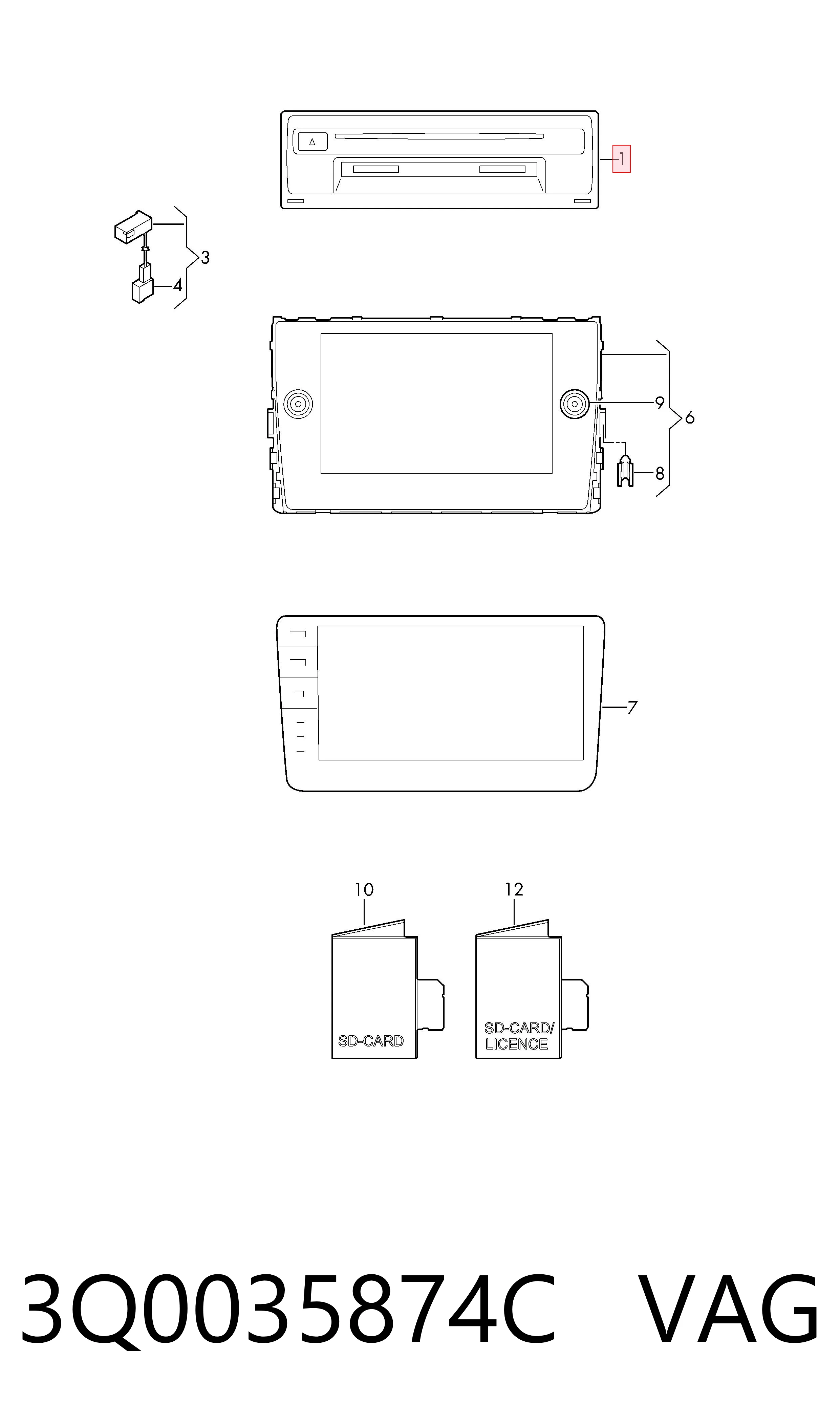  VAG 3Q0035874C ціна, від 537.12 USD
