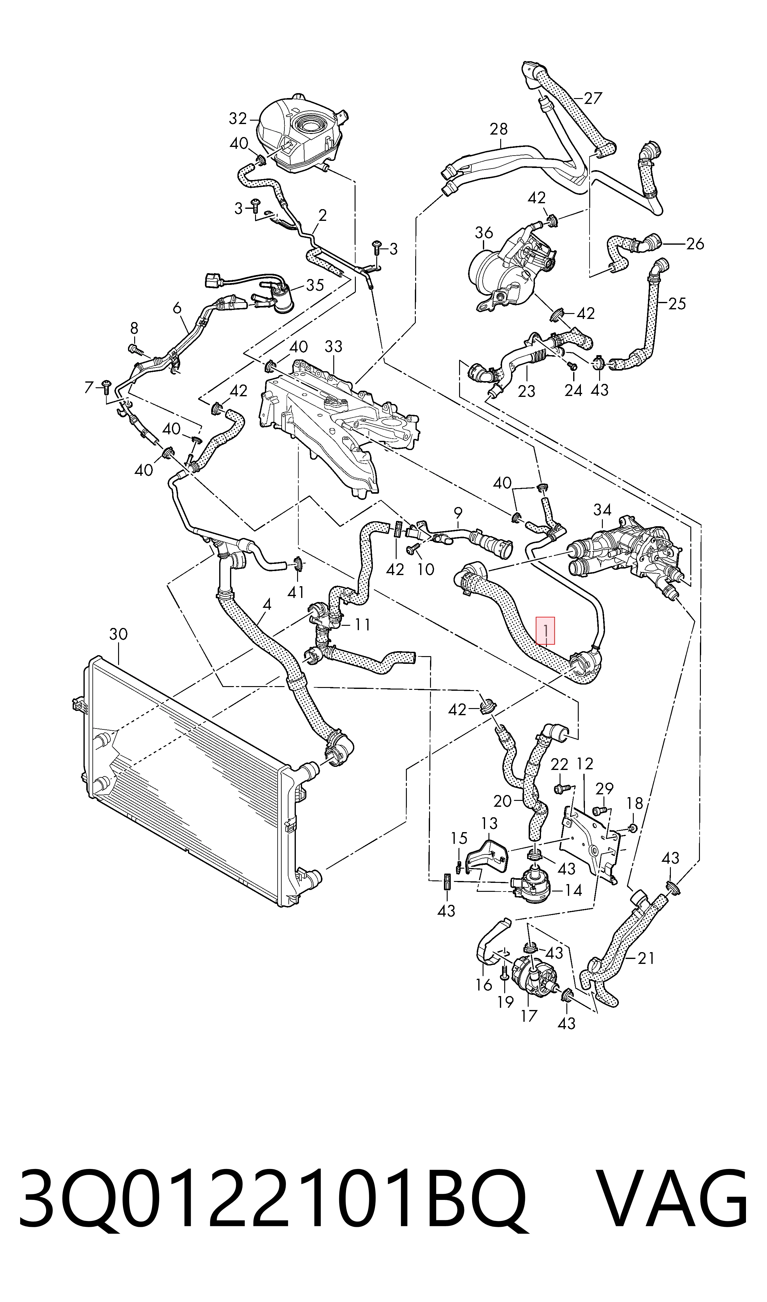 3Q0122101BQ VAG 